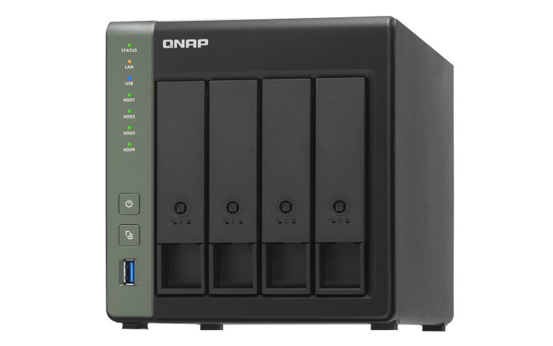 QNAP TS-431X3 NAS Tower Annapurna Labs Alpine AL-314 4 Go DDR3 0 To QNAP Turbo System Noir