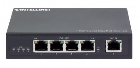 Intellinet 561617 prolongateur réseau Émetteur réseau Noir 10, 100, 1000 Mbit/s