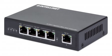 Intellinet 561617 prolongateur réseau Émetteur réseau Noir 10, 100, 1000 Mbit/s