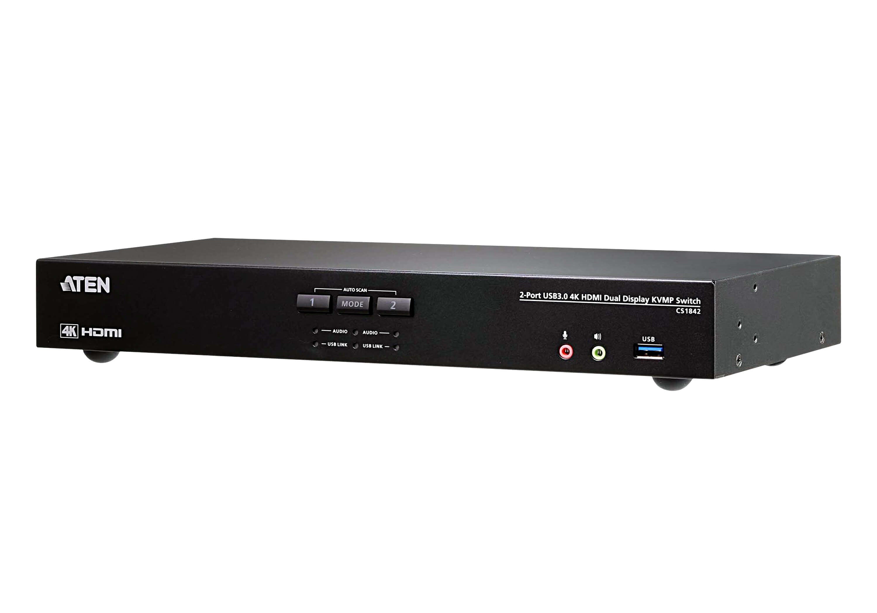 ATEN Commutateur KVMP™ deux affichages HDMI 4K 2 ports USB 3.0