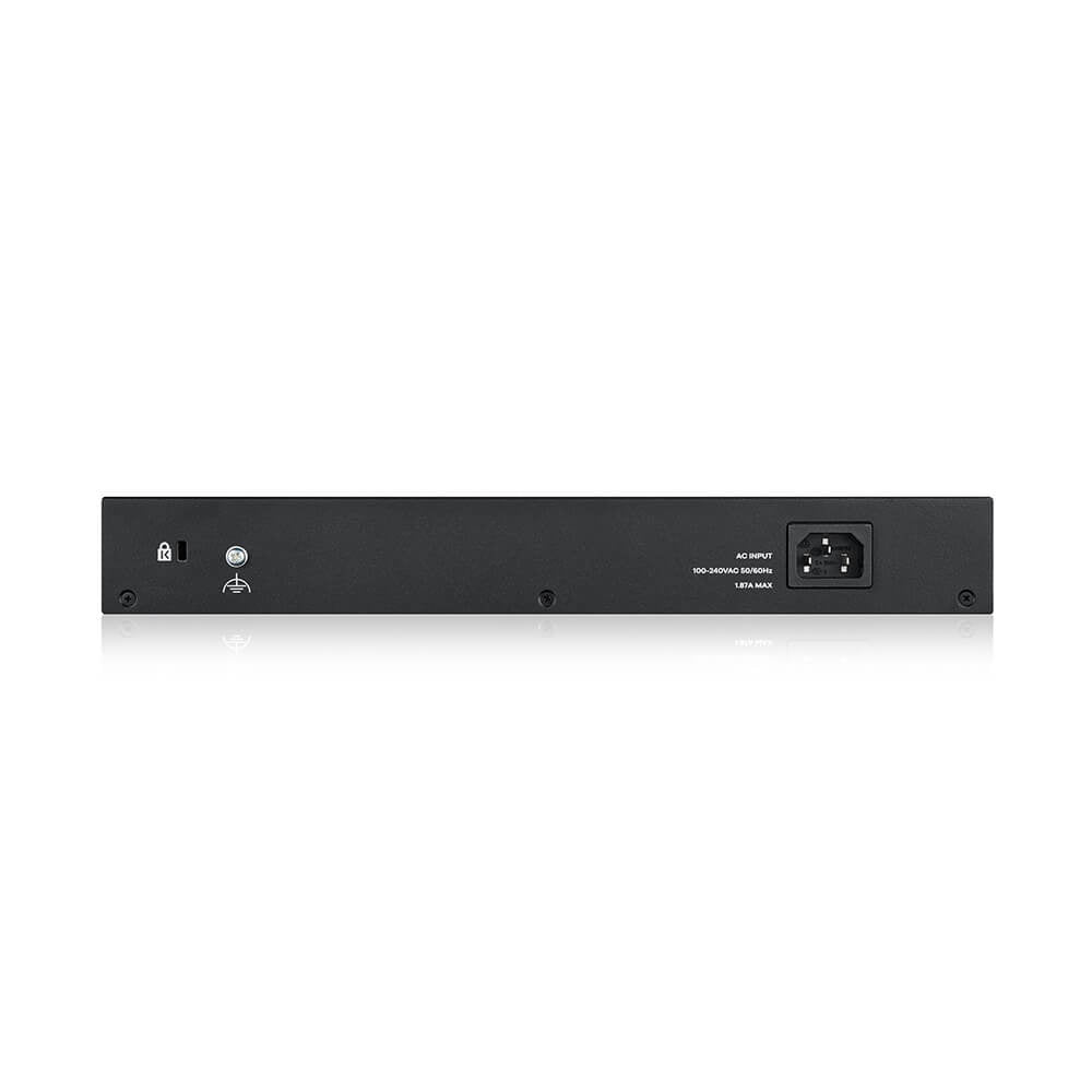 Zyxel GS1900-24EP Géré L2 Gigabit Ethernet (10/100/1000) Connexion Ethernet, supportant l'alimentation via ce port (PoE) Noir