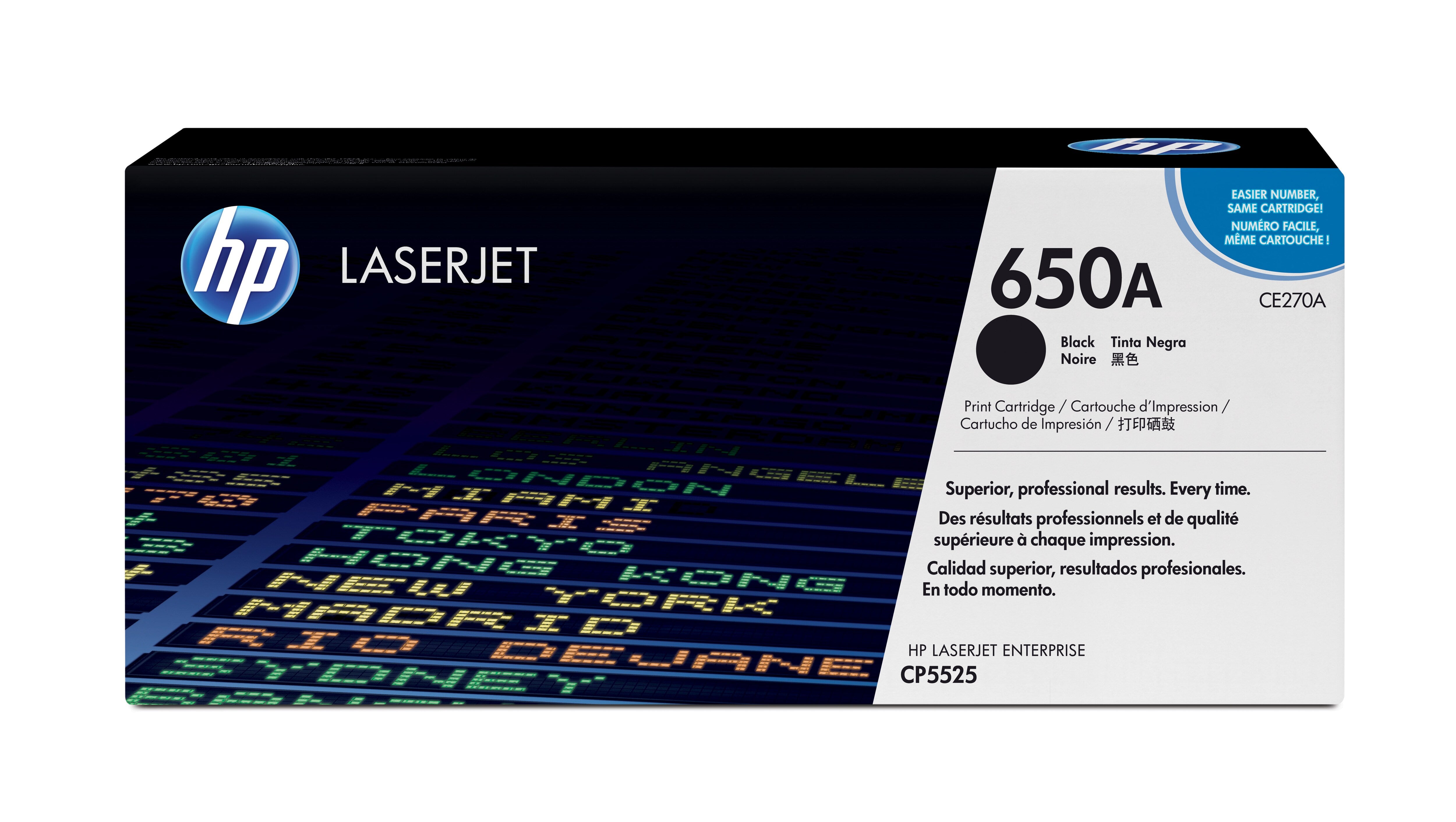 HP 650A toner LaserJet noir authentique