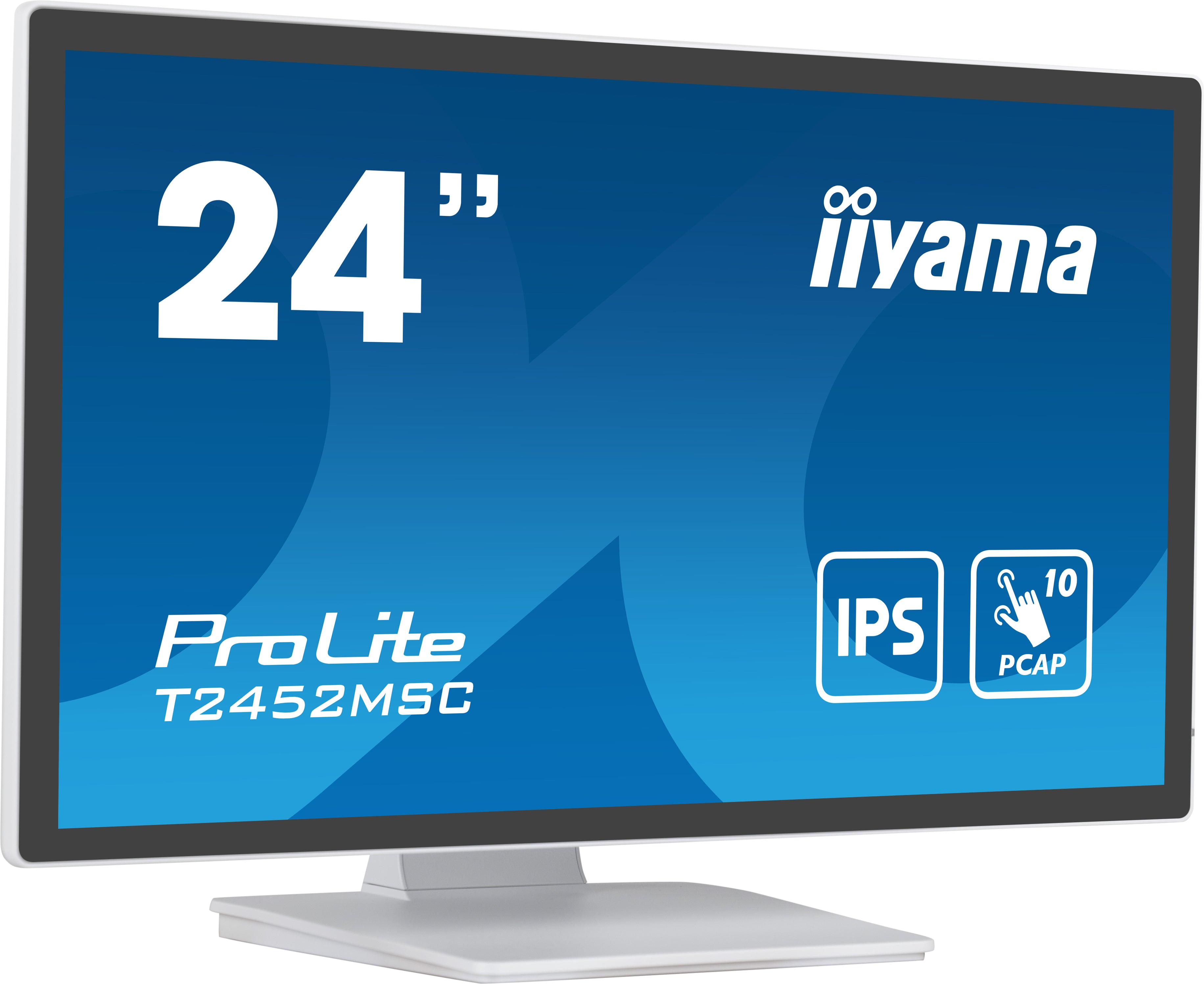 iiyama ProLite T2452MSC-W1 écran plat de PC 60,5 cm (23.8") 1920 x 1080 pixels Full HD LCD Écran tactile Multi-utilisateur Blanc
