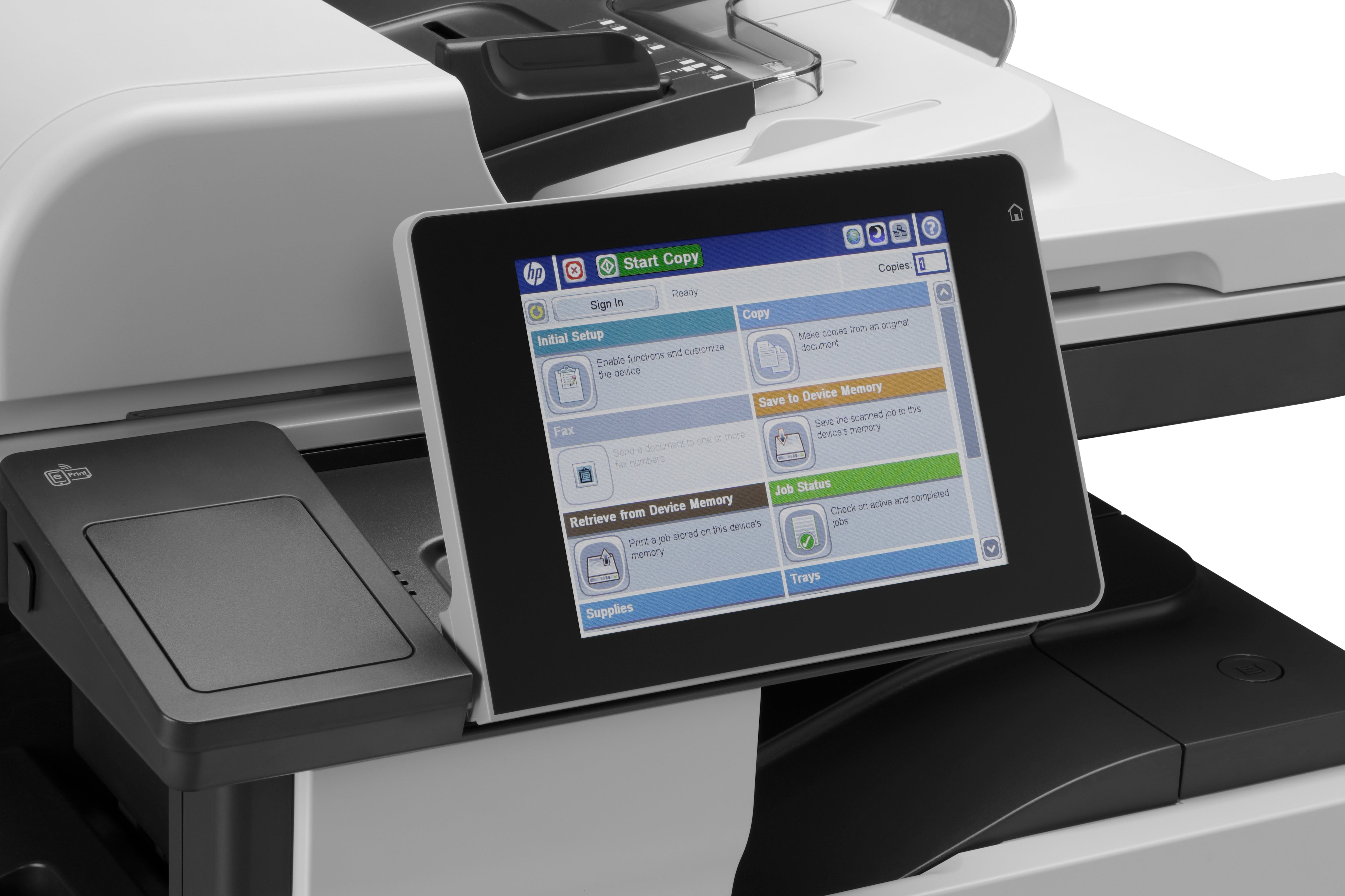 HP LaserJet Enterprise Imprimante multifonction MFP M725dn, Noir et blanc, Imprimante pour Entreprises, Impression, copie, numérisation, ADF de 100 pages; Impression USB en façade; Numérisation vers e-mail/PDF; Impression recto-verso