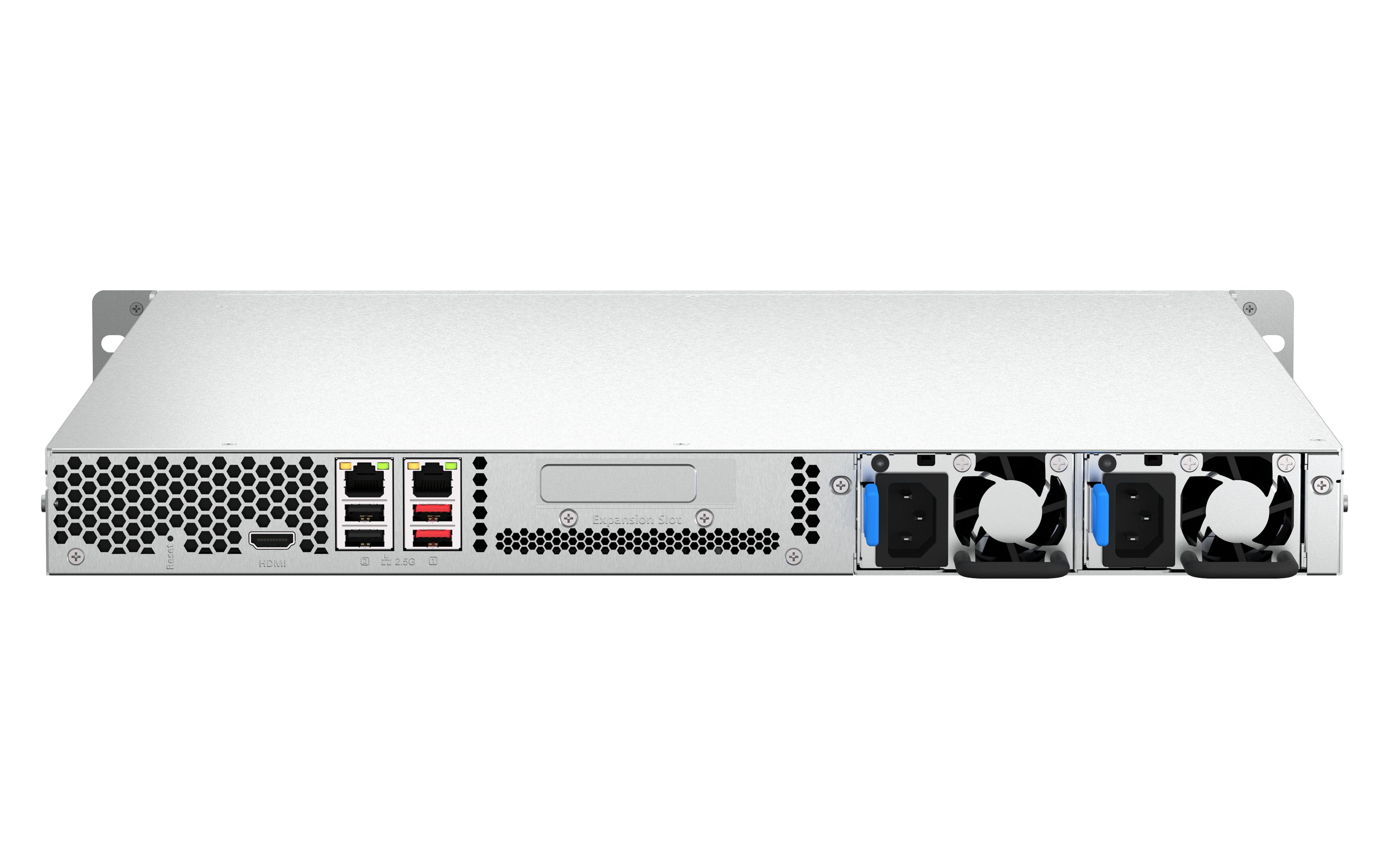QNAP TS-464U-RP NAS Rack (1 U) Intel® Celeron® N5095 8 Go DDR4 0 To QNAP Turbo System Aluminium, Noir