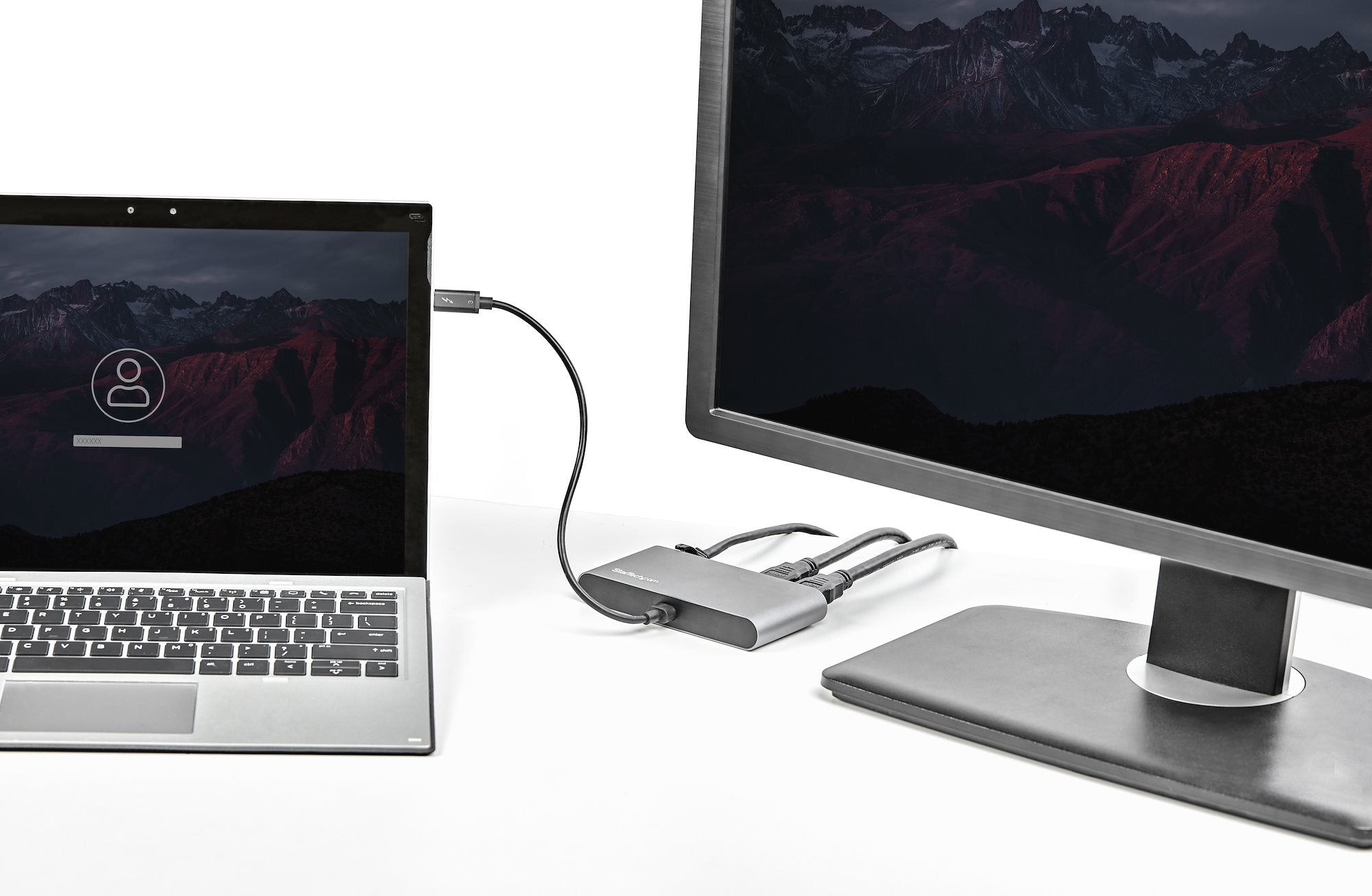 StarTech.com Mini Dock Thunderbolt 3 - Station d'Accueil Portable pour Deux Écrans avec HDMI 4K 60Hz, 2 x Hub USB-A (3.0/2.0), GbE - Câble de 28 cm - Adaptateur Multiport TB3 - Mac/Windows