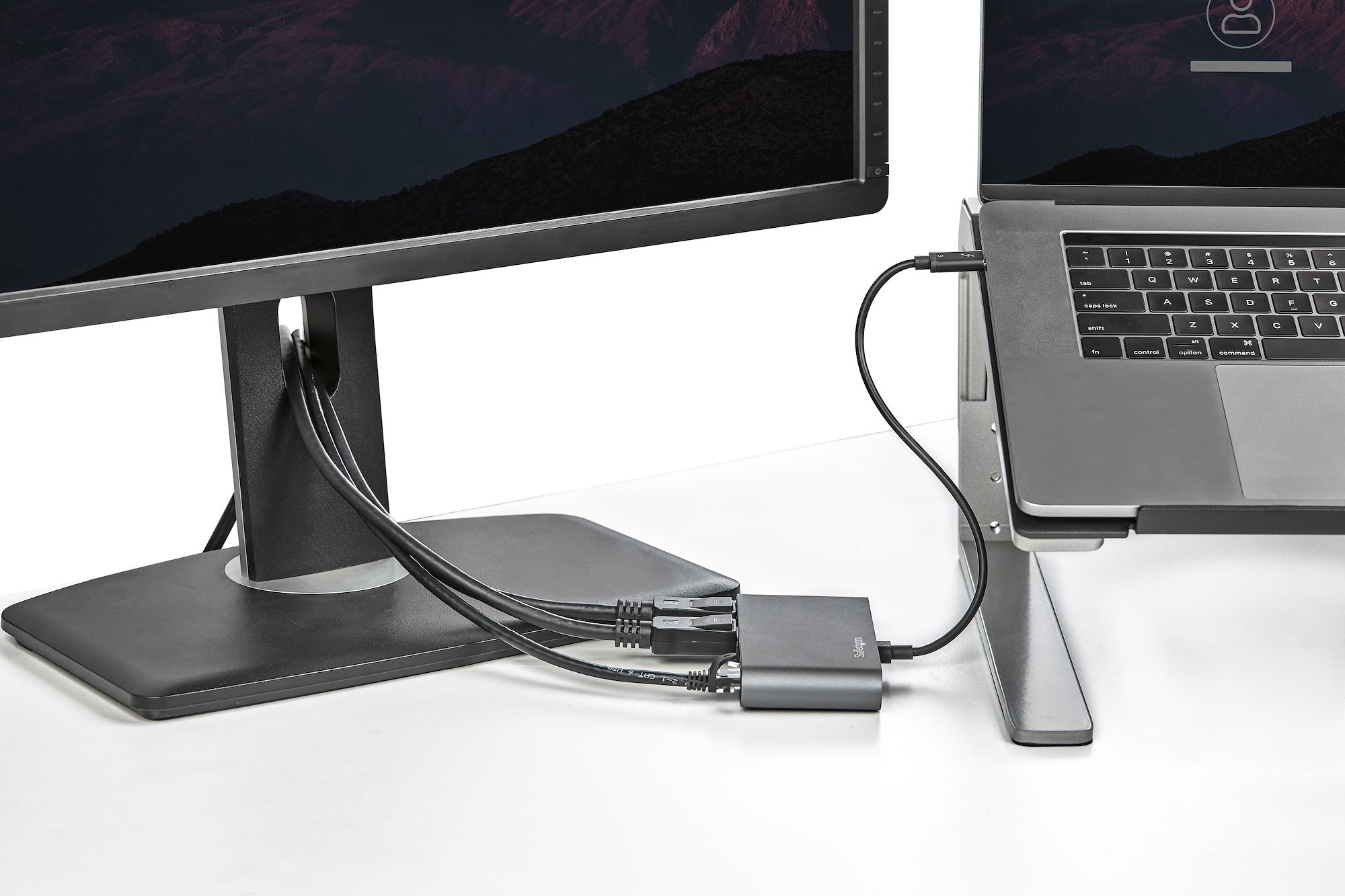 StarTech.com Mini Station d'Accueil Thunderbolt 3 - Dock Portable pour Deux Écrans avec DP 4K 60Hz, 1x hub USB-A (USB 3.0/5 Gbps), GbE - Câble de 28 cm - Adaptateur Multiport TB3 - Mac/Windows