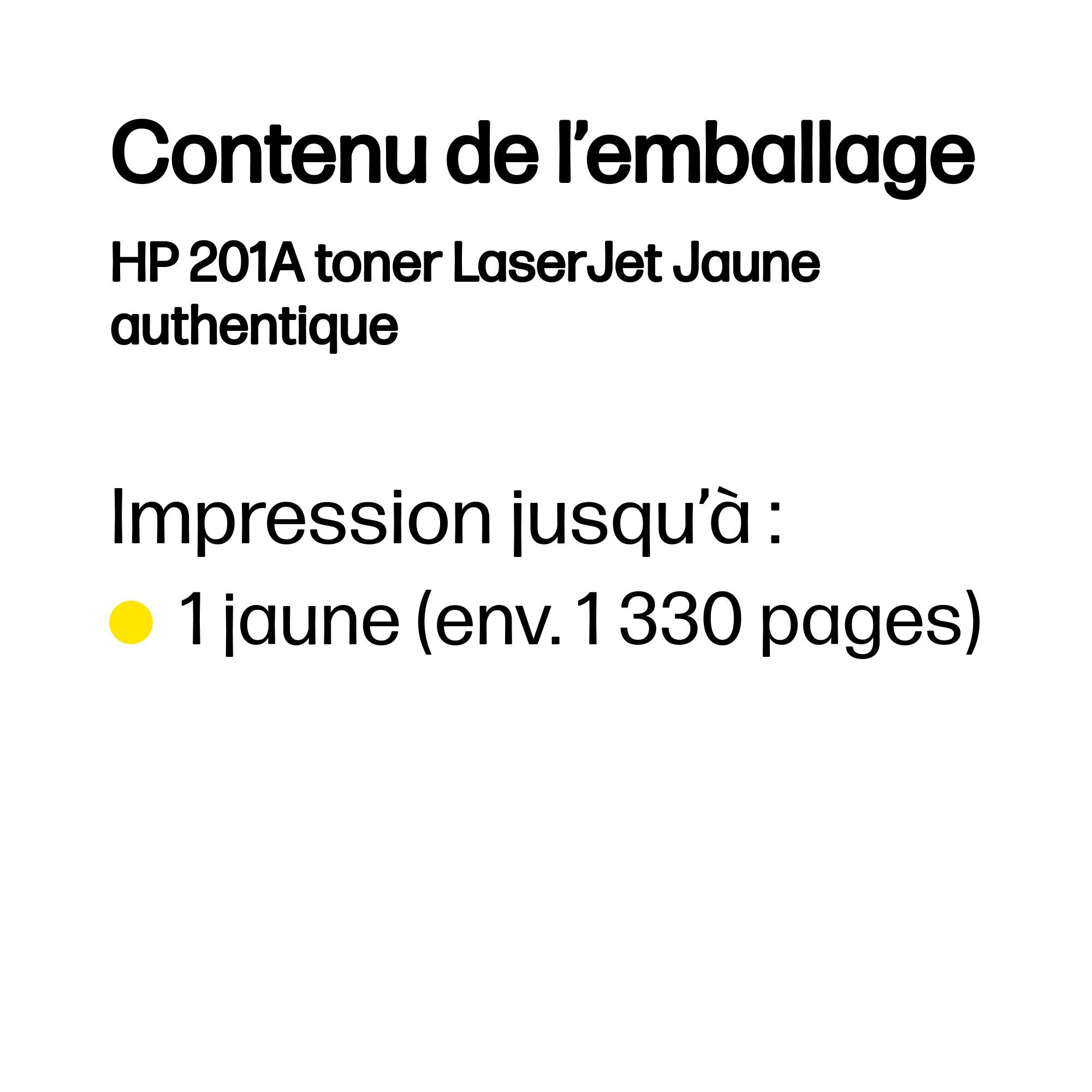 HP 201A toner LaserJet Jaune authentique