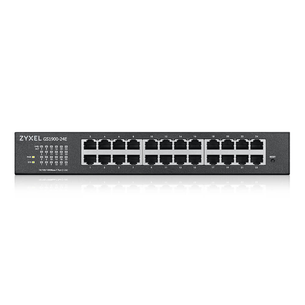 Zyxel GS1900-24E-EU0103F commutateur réseau Géré L2 Gigabit Ethernet (10/100/1000) 1U Noir