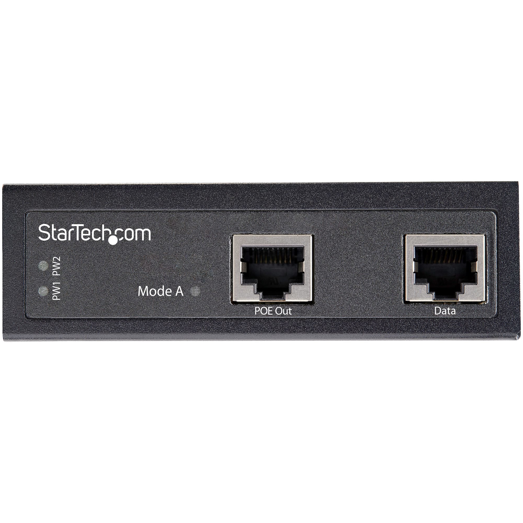StarTech.com Injecteur PoE Gigabit Industriel 30W - 802.3at PoE+ Midspan 48V-56V CC DIN Rail - Injecteur Power Over Ethernet / -40 à +75°C - Caméras/Capteurs/Points d'Accès Wifi