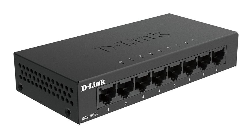 D-Link DGS-108GL Non-géré Gigabit Ethernet (10/100/1000) Noir