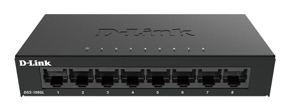 D-Link DGS-108GL Non-géré Gigabit Ethernet (10/100/1000) Noir