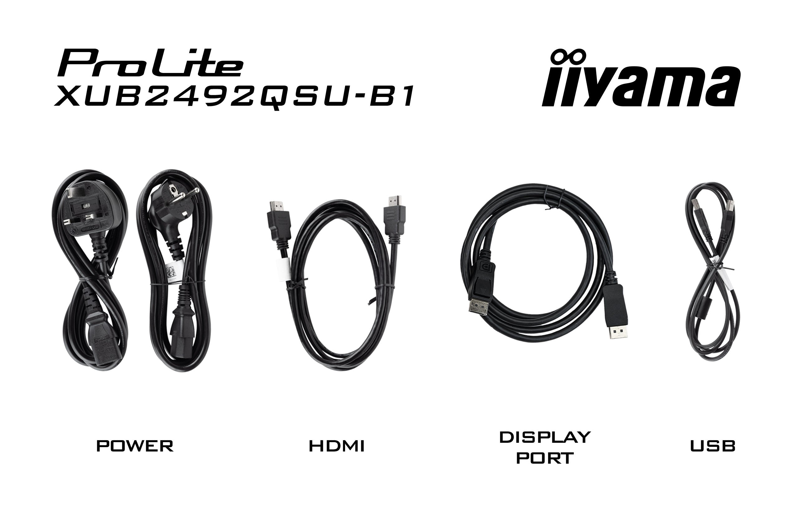 iiyama ProLite XUB2492QSU-B1 écran plat de PC 60,5 cm (23.8") 2560 x 1440 pixels Quad HD LED Noir