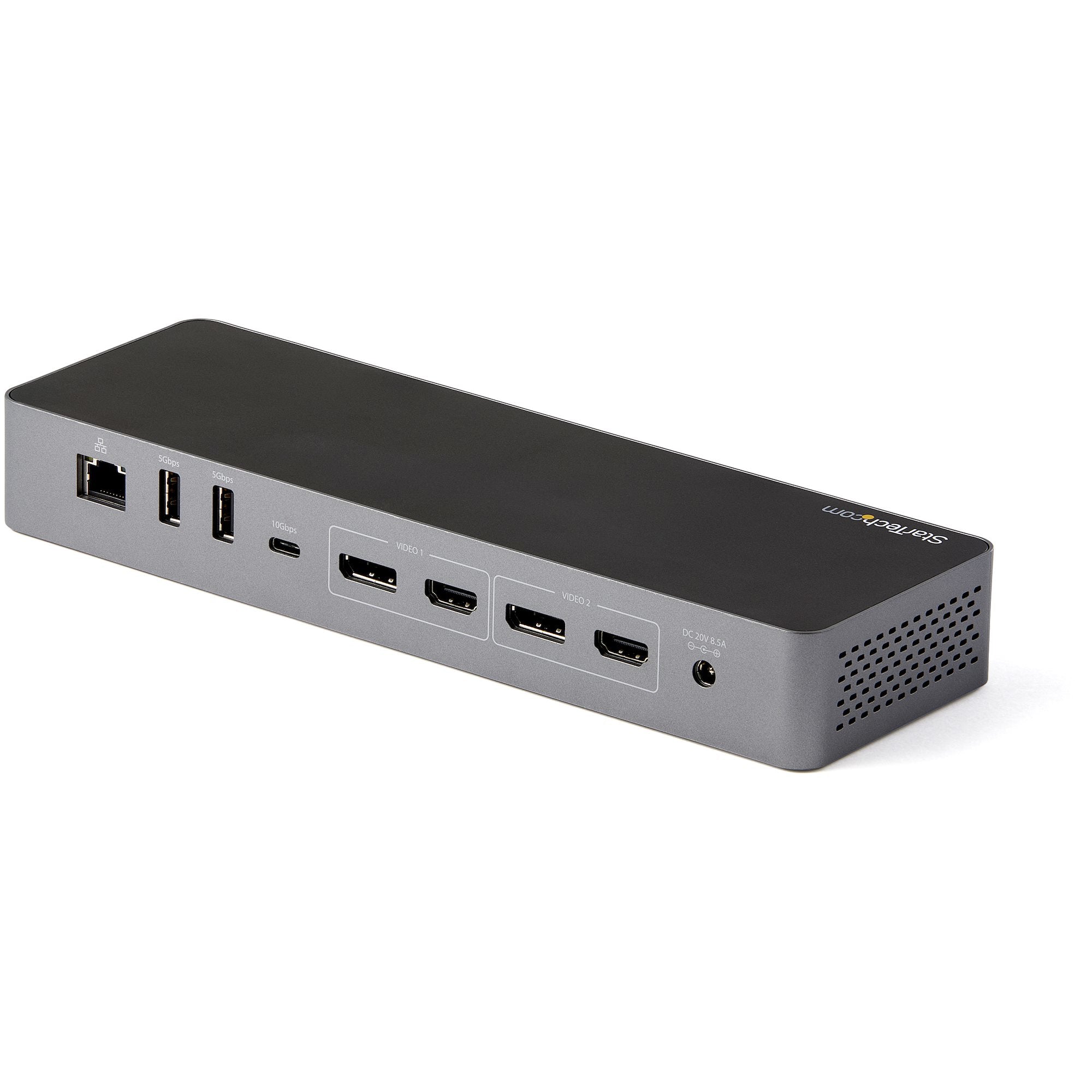 StarTech.com Dock Thunderbolt 3 Compatible Hôte USB-C - Écrans Double 4K 60Hz DisplayPort 1.4 ou Double HDMI - Simple 8K - Station d'Acceuil TB3/USB-C - 96W PD, 5xUSB - 10Gbps