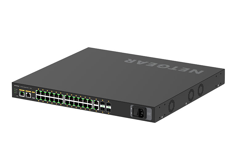 NETGEAR M4250-26G4XF-PoE+ Géré L2/L3 Gigabit Ethernet (10/100/1000) Connexion Ethernet, supportant l'alimentation via ce port (PoE) 1U Noir