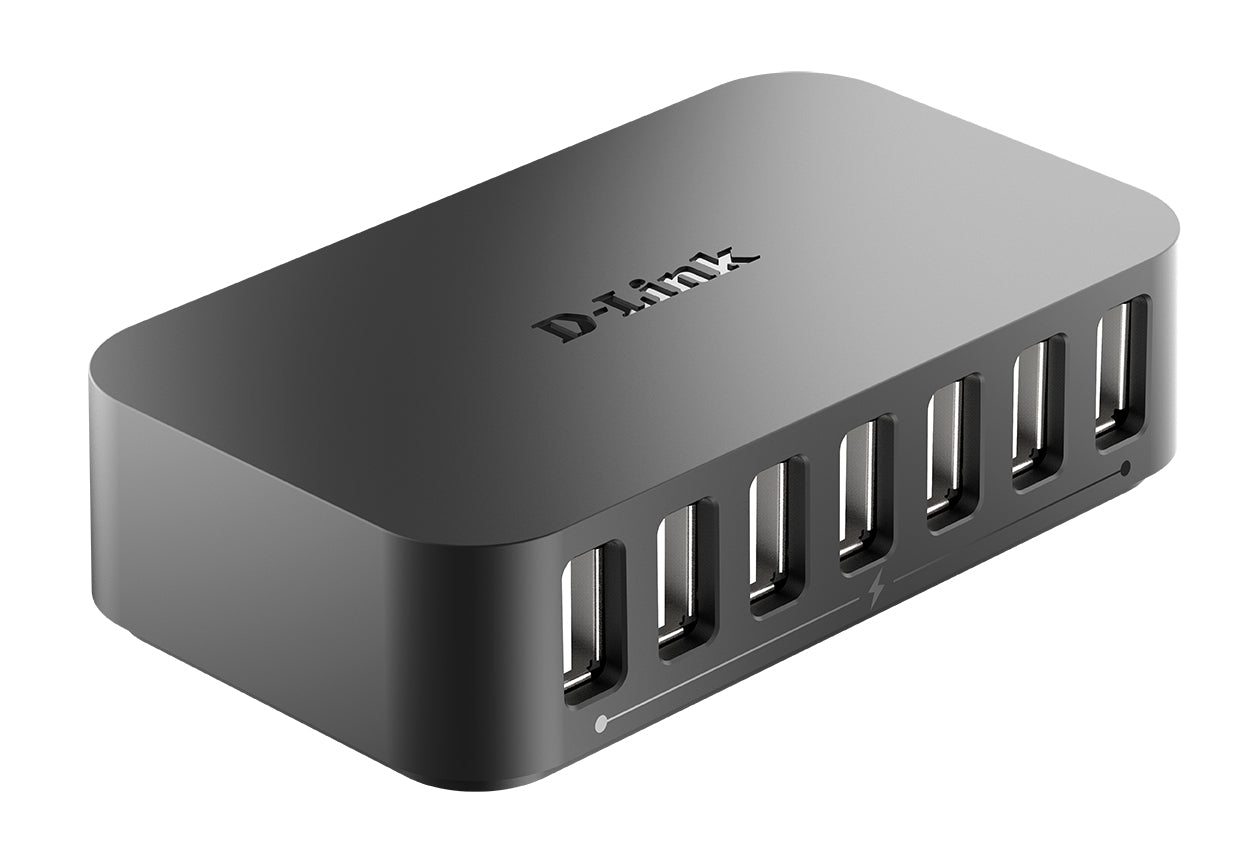 D-Link DUB-H7 USB 2.0 Type-B 480 Mbit/s Noir