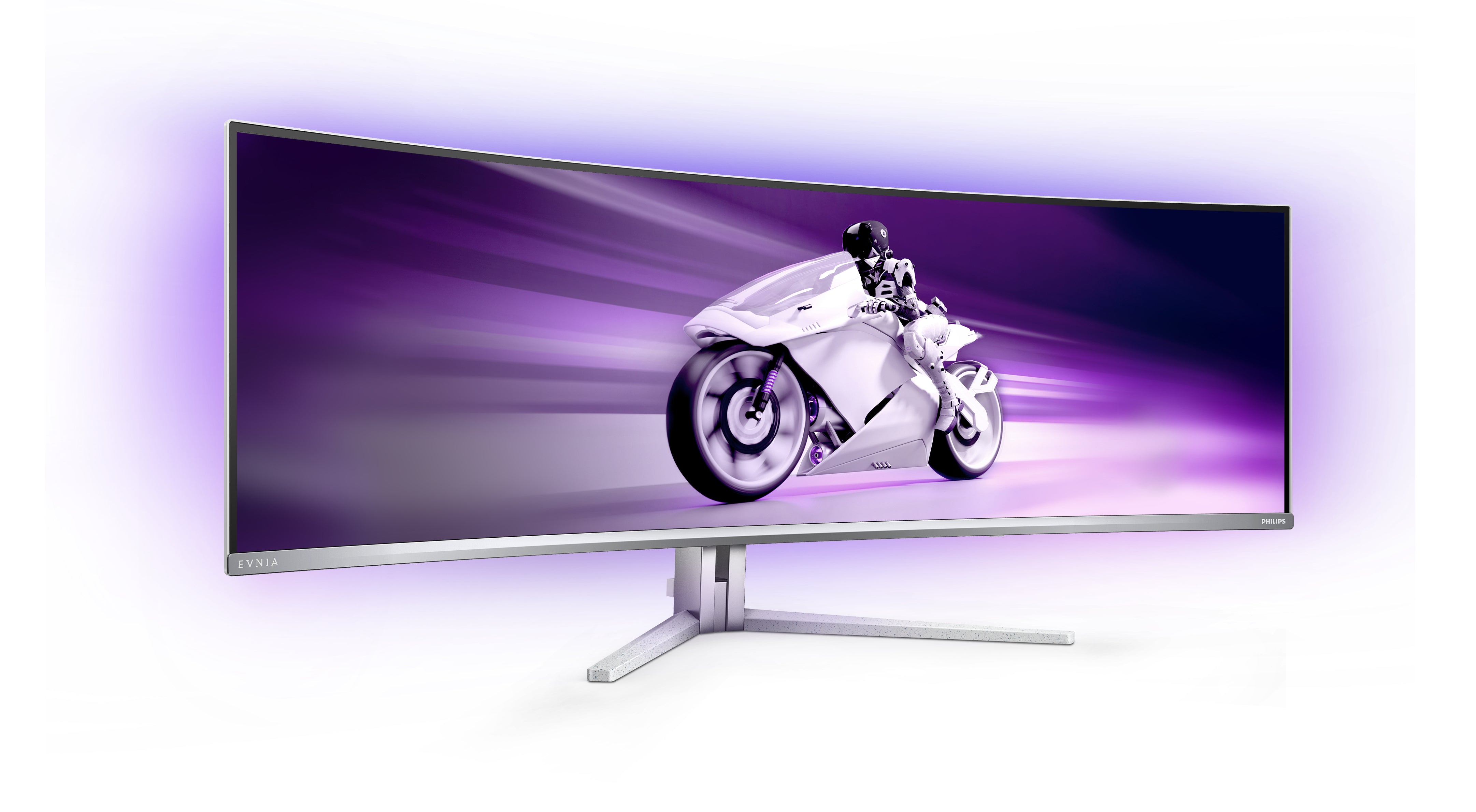 Philips Evnia 8000 49M2C8900/00 écran plat de PC 124,2 cm (48.9") 5120 x 1440 pixels Dual QHD QD-OLED Blanc