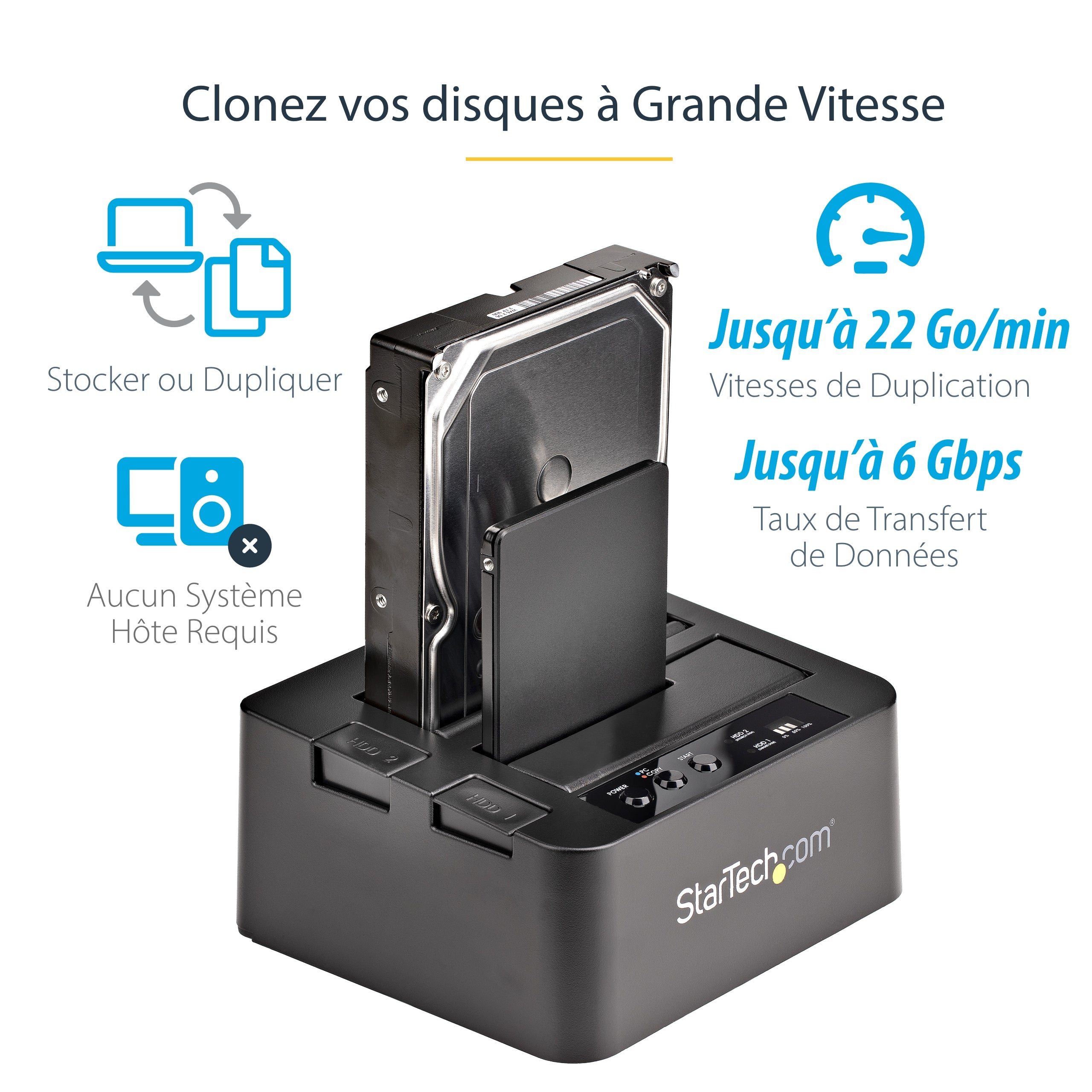 StarTech.com Duplicateur USB 3.1 (10 Gb/s) autonome pour disques durs SATA 2,5" ou 3,5"