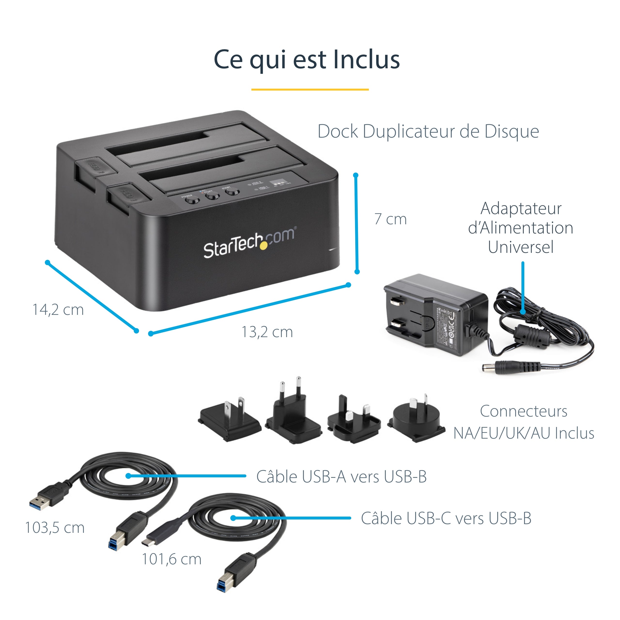 StarTech.com Duplicateur USB 3.1 (10 Gb/s) autonome pour disques durs SATA 2,5" ou 3,5"
