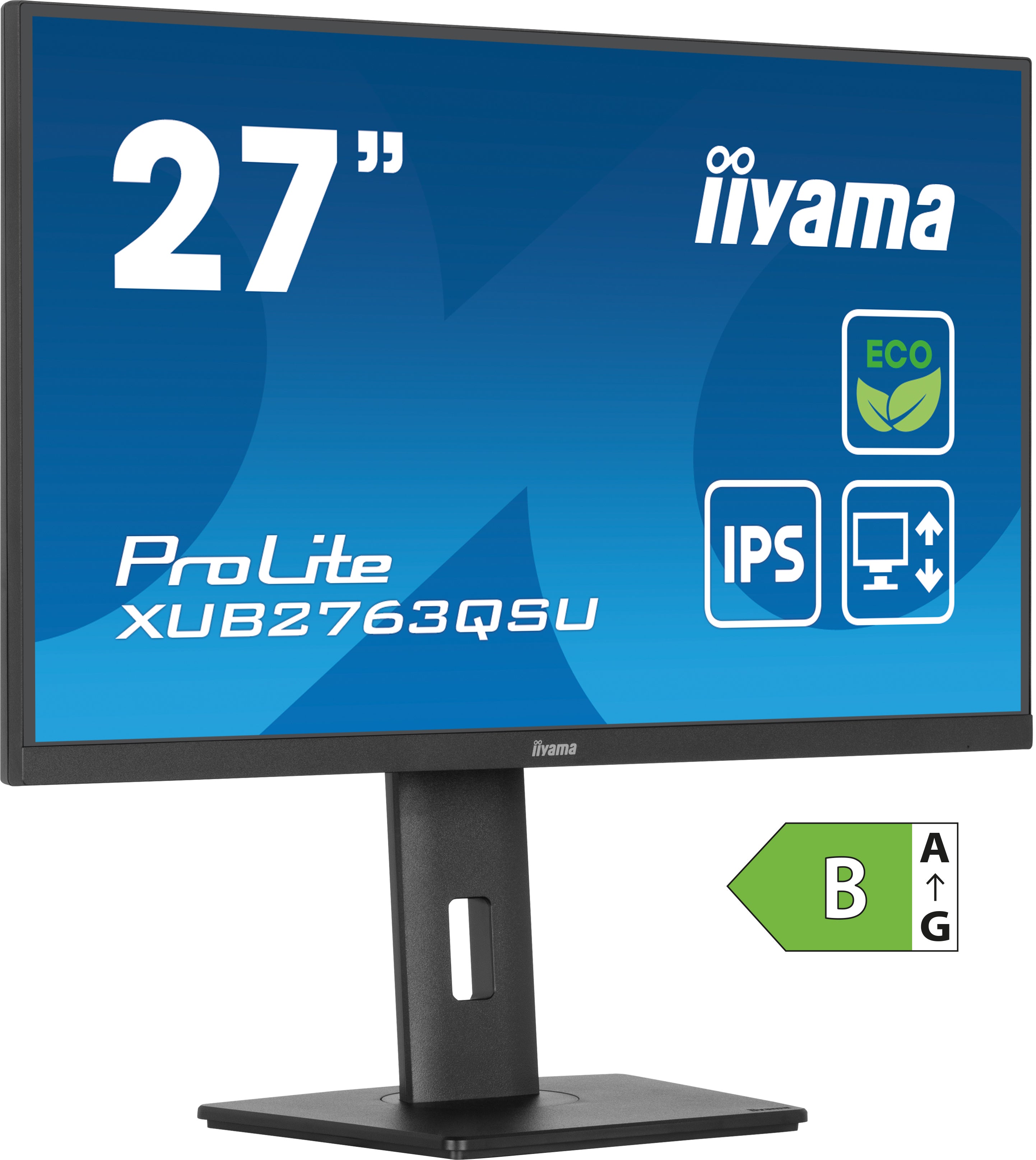 iiyama ProLite XUB2763QSU-B1 écran plat de PC 68,6 cm (27") 2560 x 1440 pixels Quad HD LED Noir