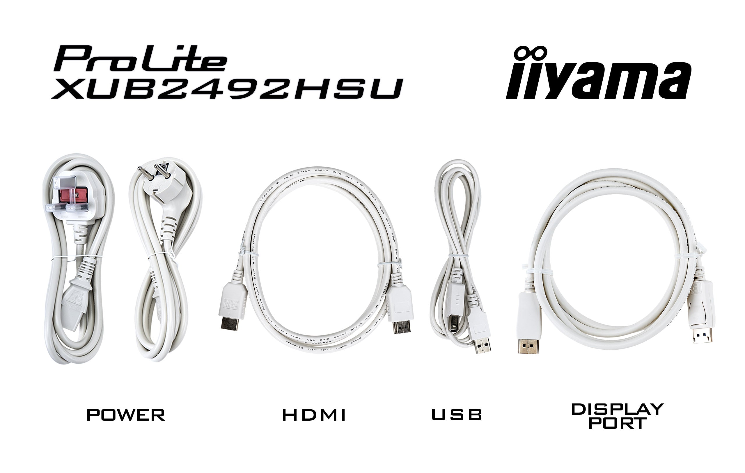 iiyama XUB2492HSU-W6 écran plat de PC 60,5 cm (23.8") 1920 x 1080 pixels Full HD LED Blanc