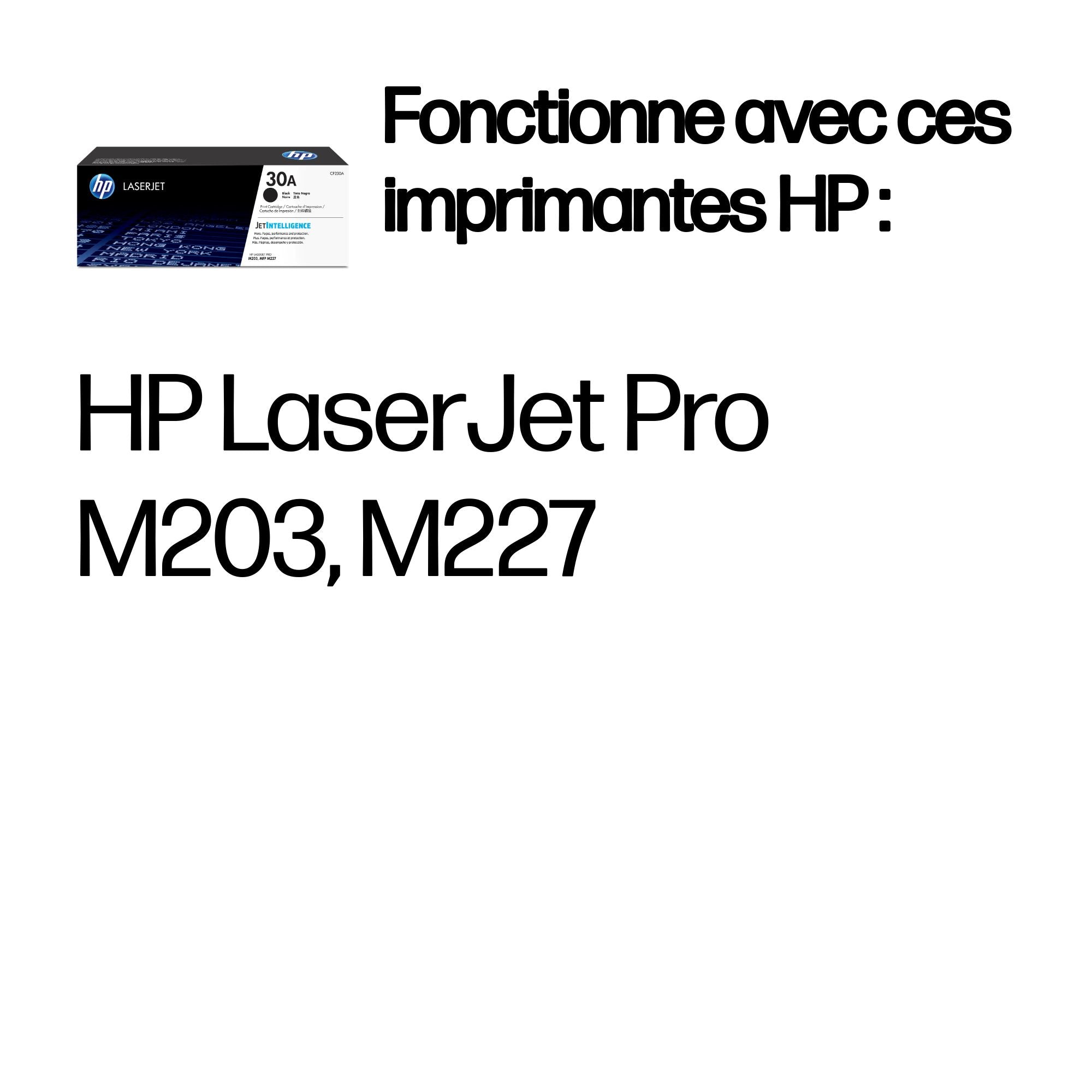 HP Cartouche de toner noir originale 30A LaserJet