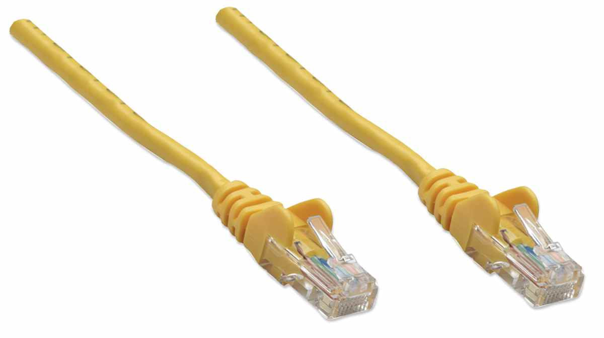Intellinet 325165 câble de réseau Jaune 0,45 m Cat5e U/UTP (UTP)