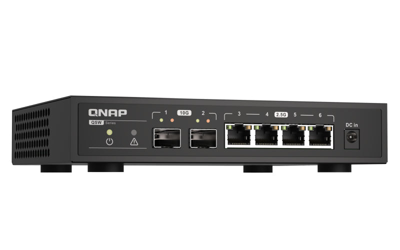 QNAP QSW-2104-2S commutateur réseau Non-géré 2.5G Ethernet Noir
