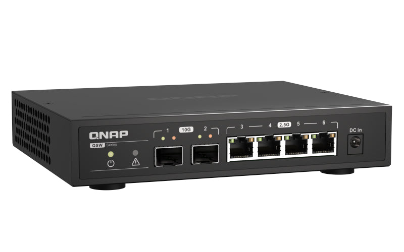 QNAP QSW-2104-2S commutateur réseau Non-géré 2.5G Ethernet Noir