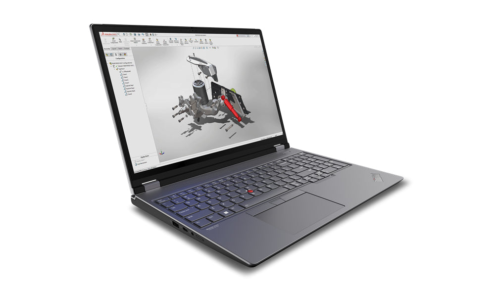 Lenovo ThinkPad P16 Gen 2 Intel® Core™ i9 i9-13980HX Station de travail mobile 40,6 cm (16") WUXGA 64 Go DDR5-SDRAM 2 To SSD Intel Arc Pro A30M Wi-Fi 6E (802.11ax) Windows 11 Pro Allemand Gris, Noir