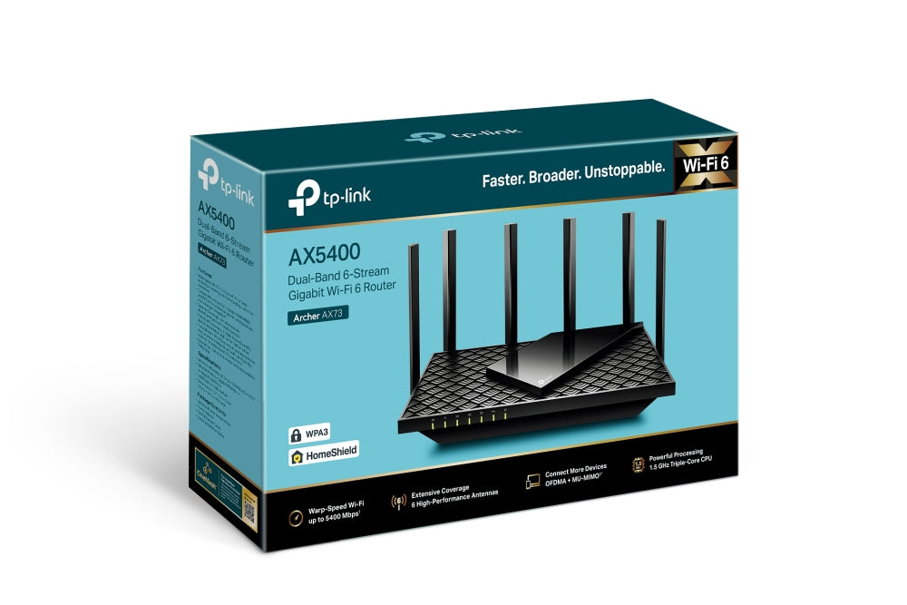 TP-Link Archer AX72 routeur sans fil Gigabit Ethernet Bi-bande (2,4 GHz / 5 GHz) Noir