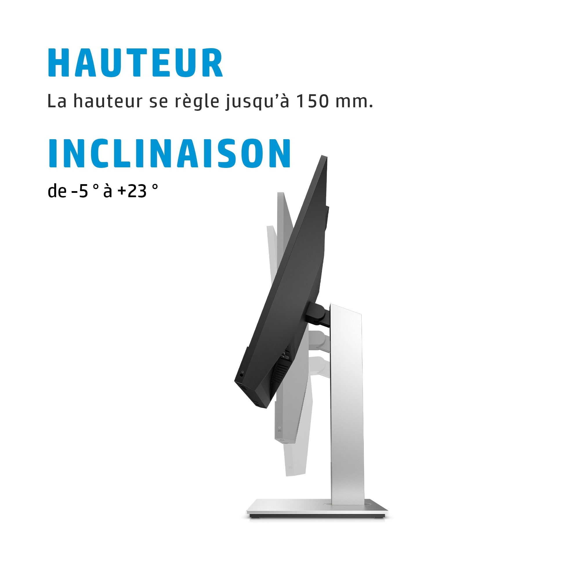 HP E24mv G4 écran plat de PC 60,5 cm (23.8") 1920 x 1080 pixels Full HD Noir, Argent