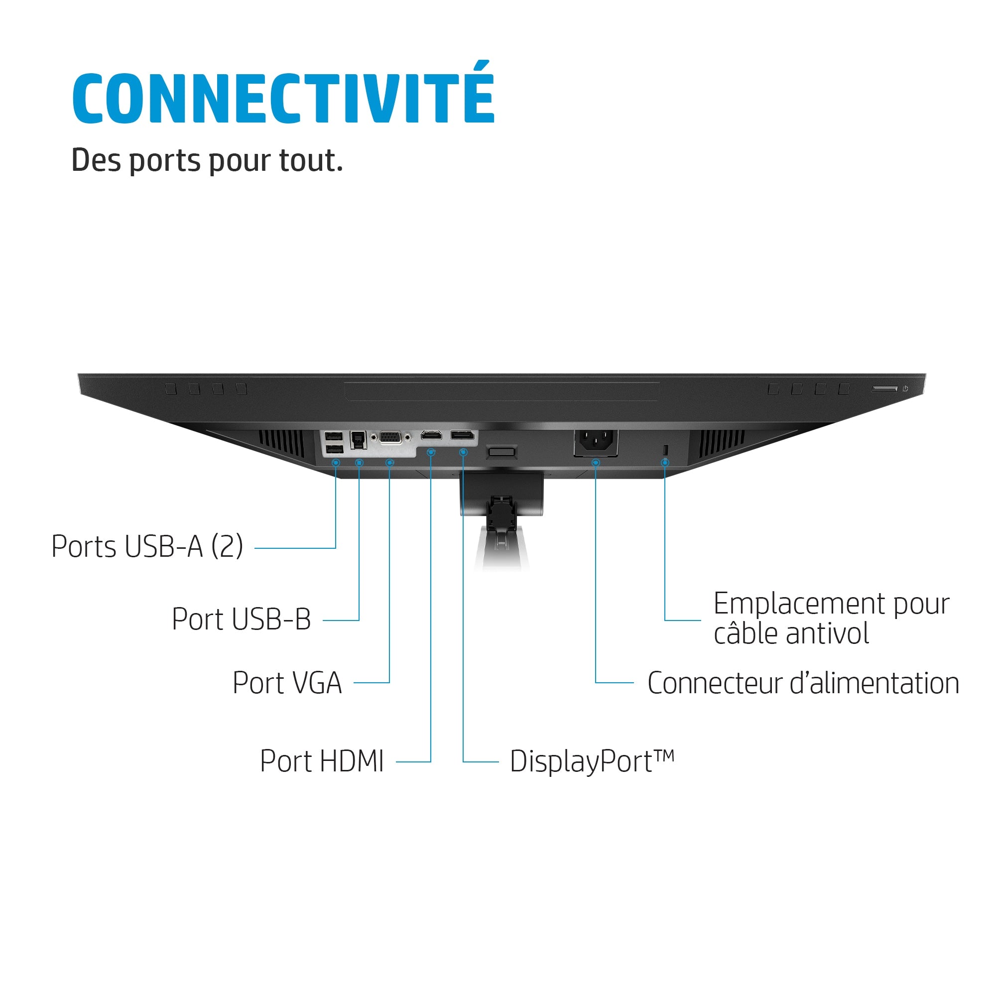 HP E24mv G4 écran plat de PC 60,5 cm (23.8") 1920 x 1080 pixels Full HD Noir, Argent