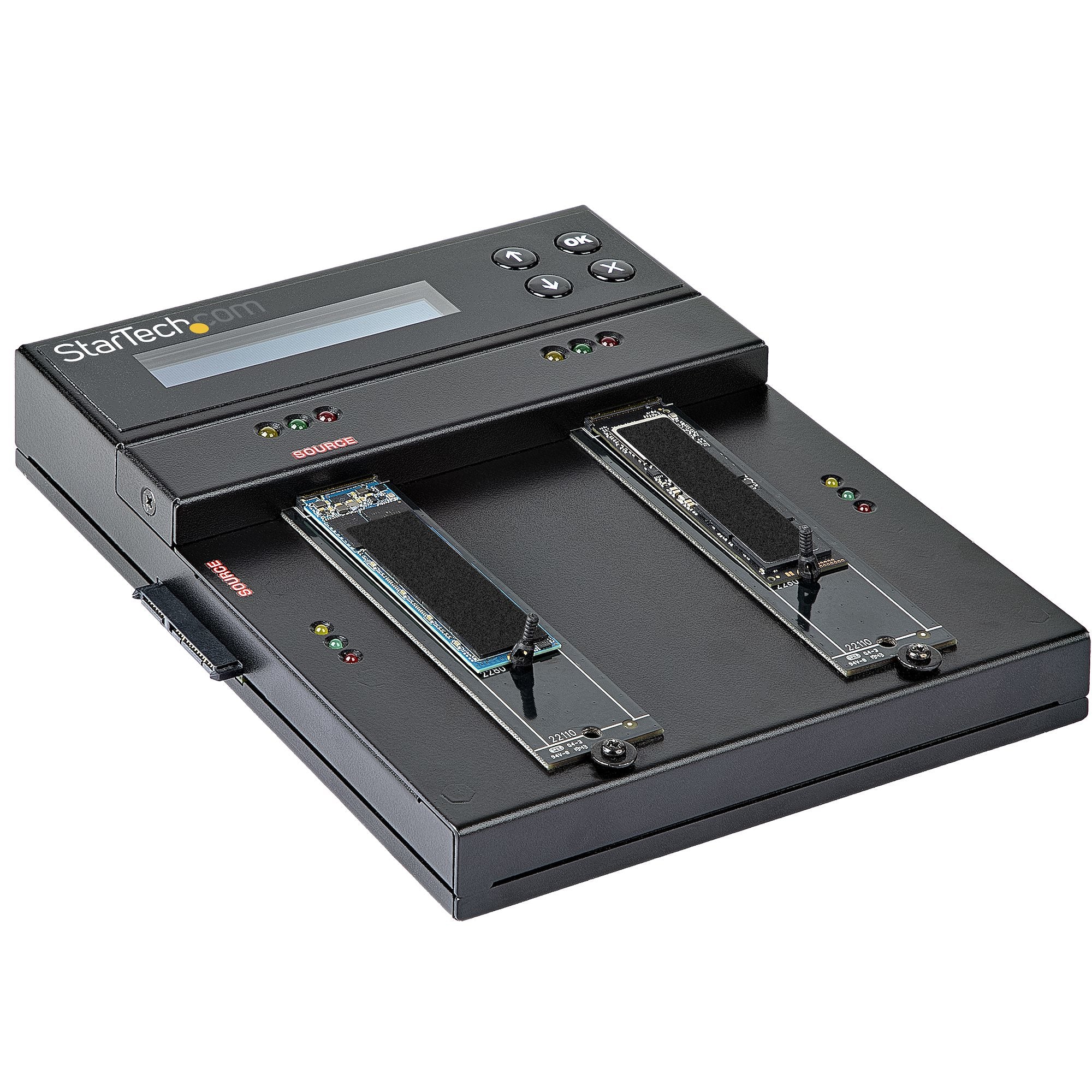 StarTech.com Duplicateur et effaceur autonome M.2 SATA & M.2 NVMe - Cloneur/effaceur HDD/SSD M.2 PCIe AHCI/NVMe, M.2 SATA, 2.5/3.5" SATA - Effaceur/duplicateur de disque dur externe, TAA