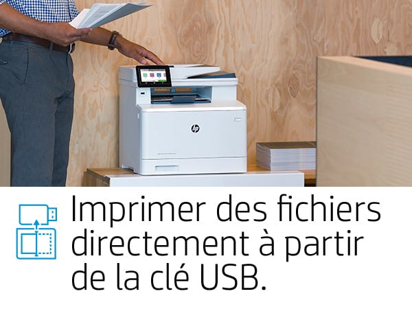 HP Color LaserJet Pro Imprimante multifonction M479fnw, Impression, copie, numérisation, télécopie, e-mail, Numérisation vers e-mail/PDF; Chargeur automatique de documents déroulé de 50 feuilles