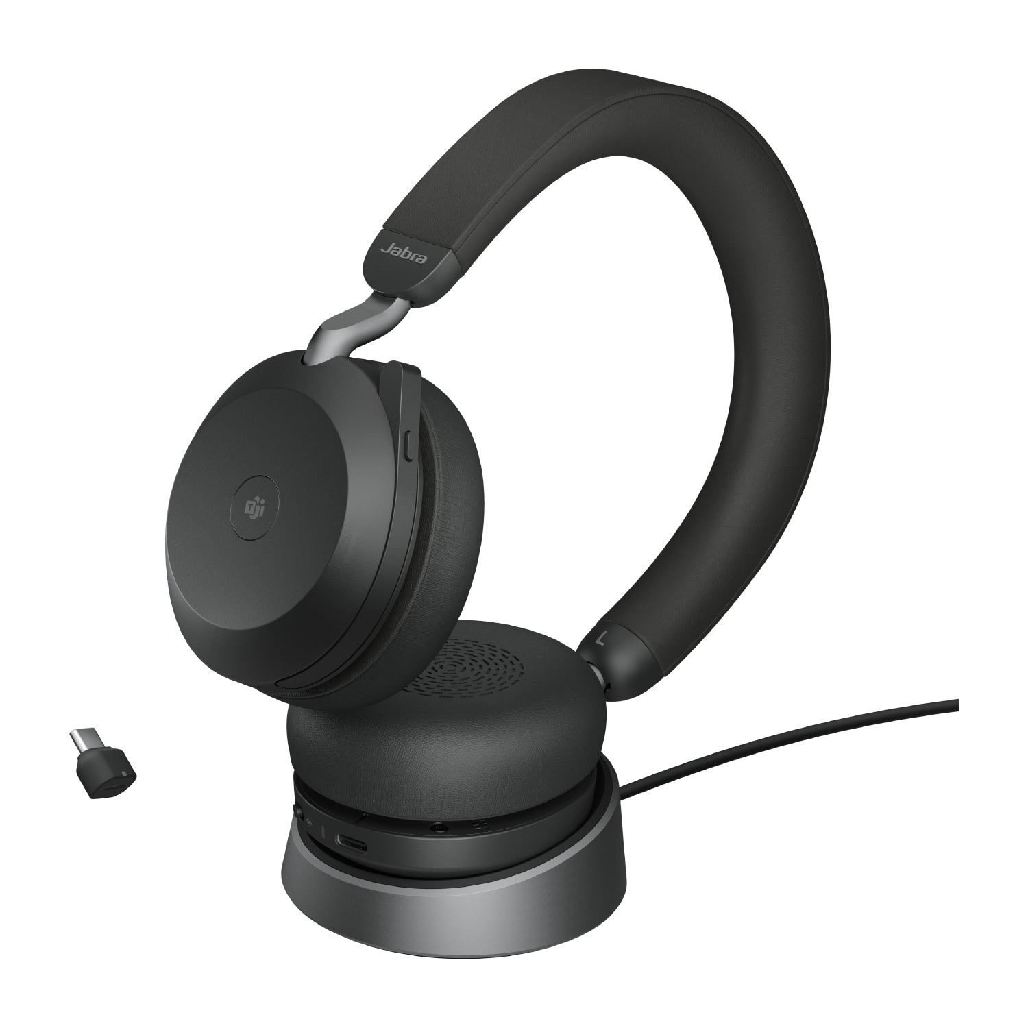 Jabra Evolve2 75 Casque Avec fil &sans fil Arceau Appels/Musique USB Type-C Bluetooth Socle de chargement Noir