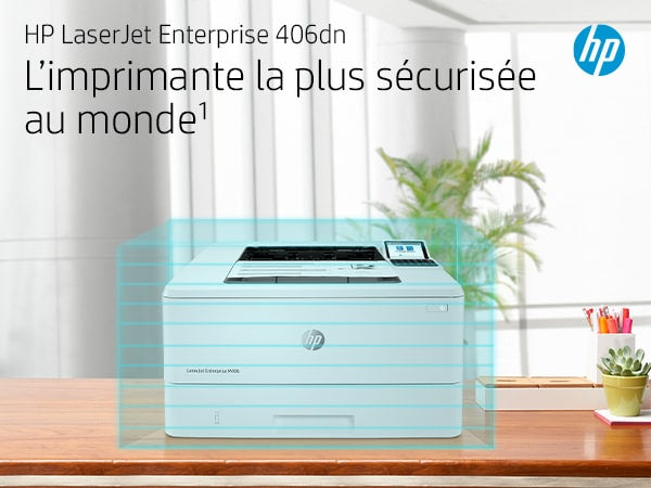HP LaserJet Enterprise M406dn, Noir et blanc, Imprimante pour Entreprises, Imprimer, Taille compacte; Sécurité renforcée; Impression recto-verso; Éco-énergétique; Impression USB en façade