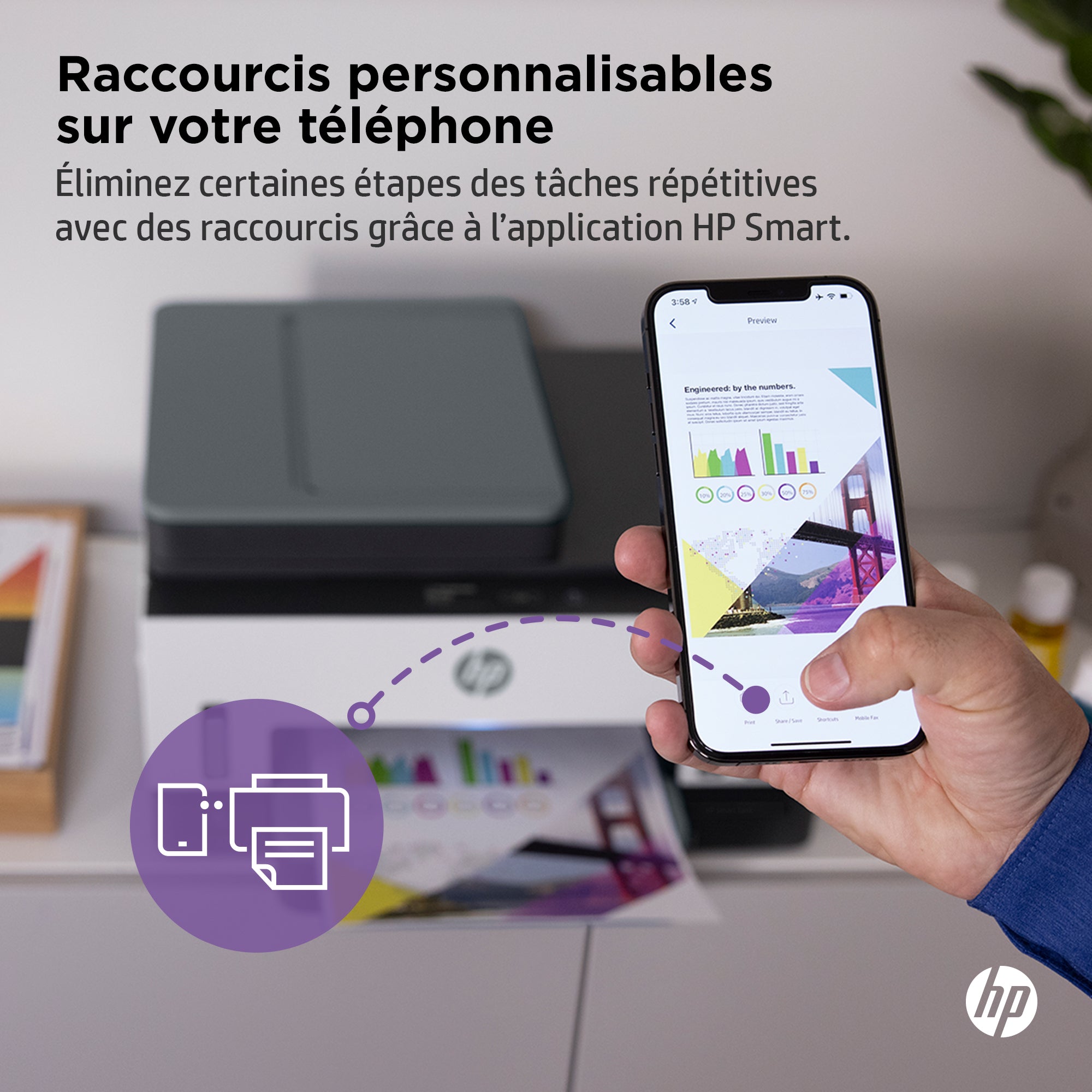HP Smart Tank 7605 Sans fil All-in-One Couleur Imprimante, Impression recto-verso; copieur, scanner
