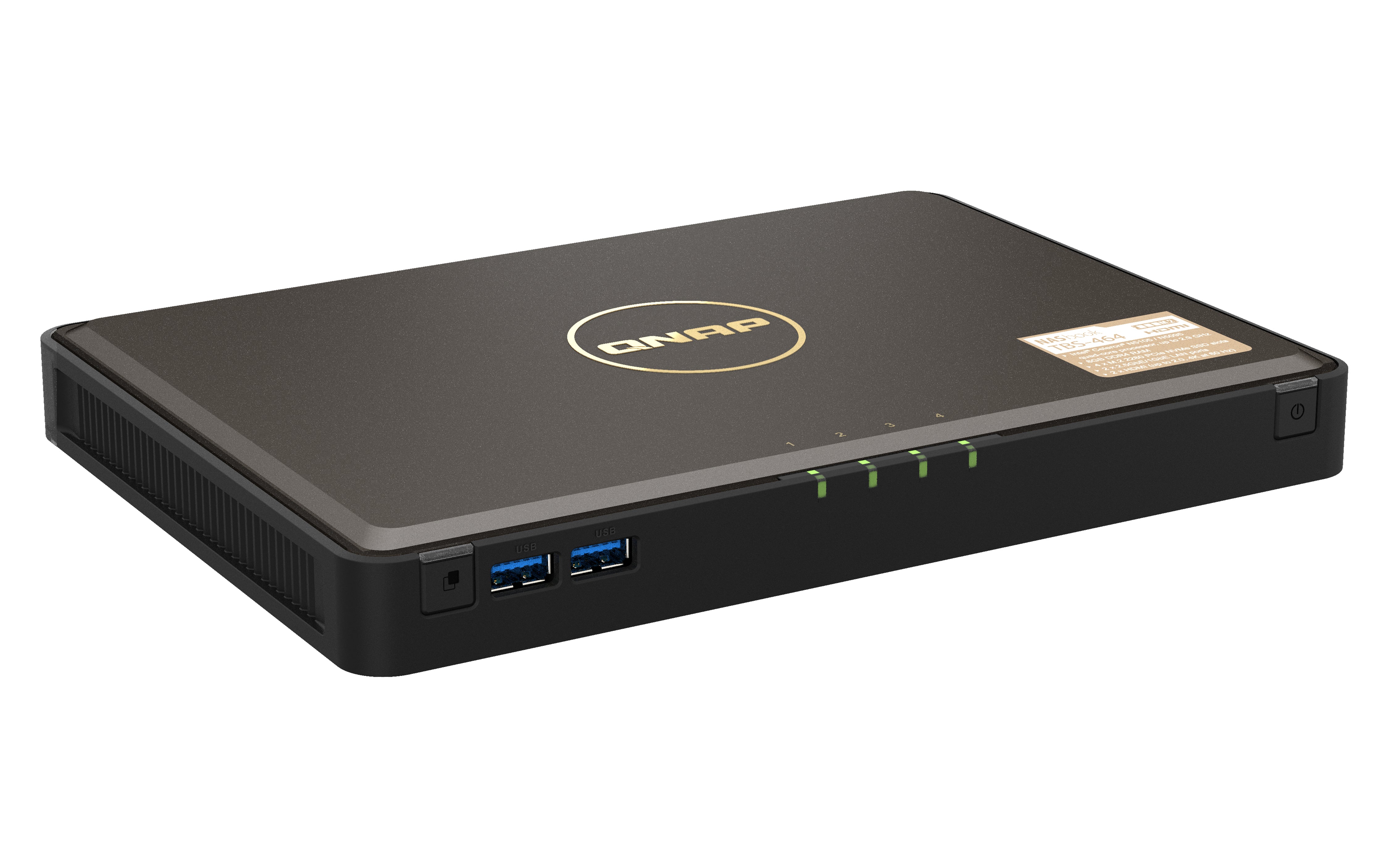 QNAP TBS-464 NAS Bureau Intel® Celeron® N5105 8 Go DDR4 0 To QNAP Turbo System Noir