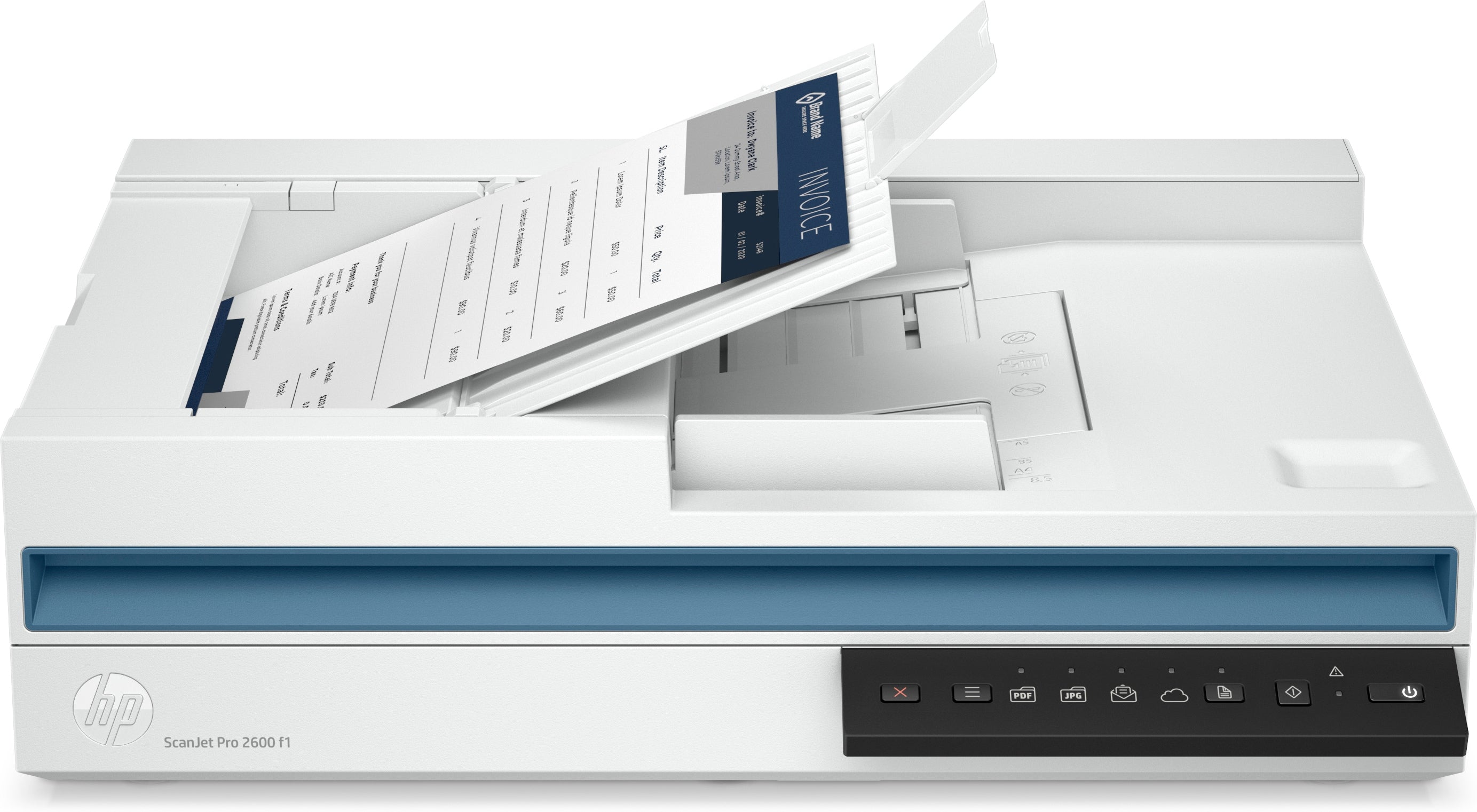 HP Scanjet Pro 2600 f1 Numériseur à plat et adf 600 x 600 DPI A4 Blanc