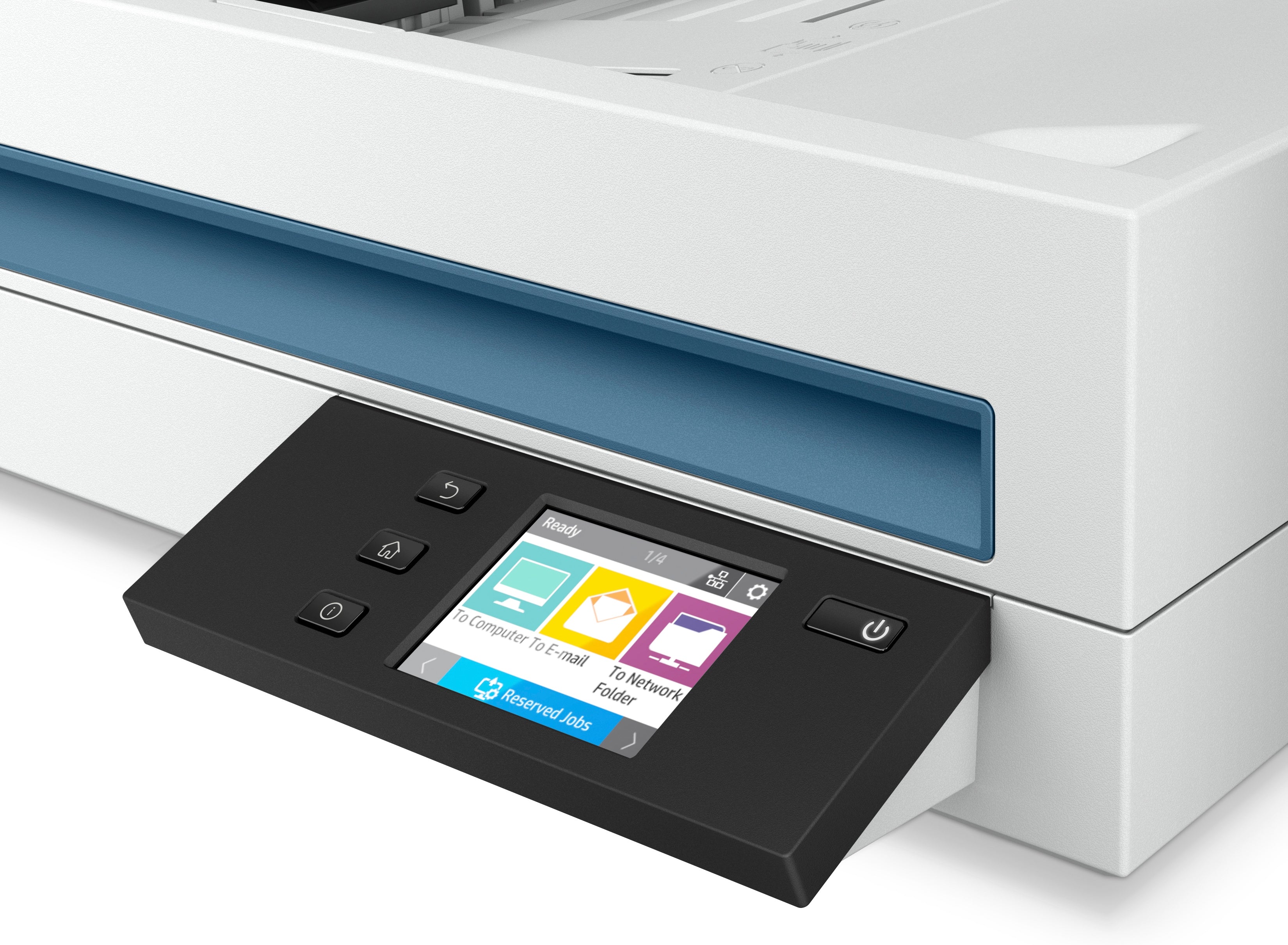 HP Scanjet Pro N4600 fnw1 Numériseur à plat et adf 1200 x 1200 DPI A5 Blanc