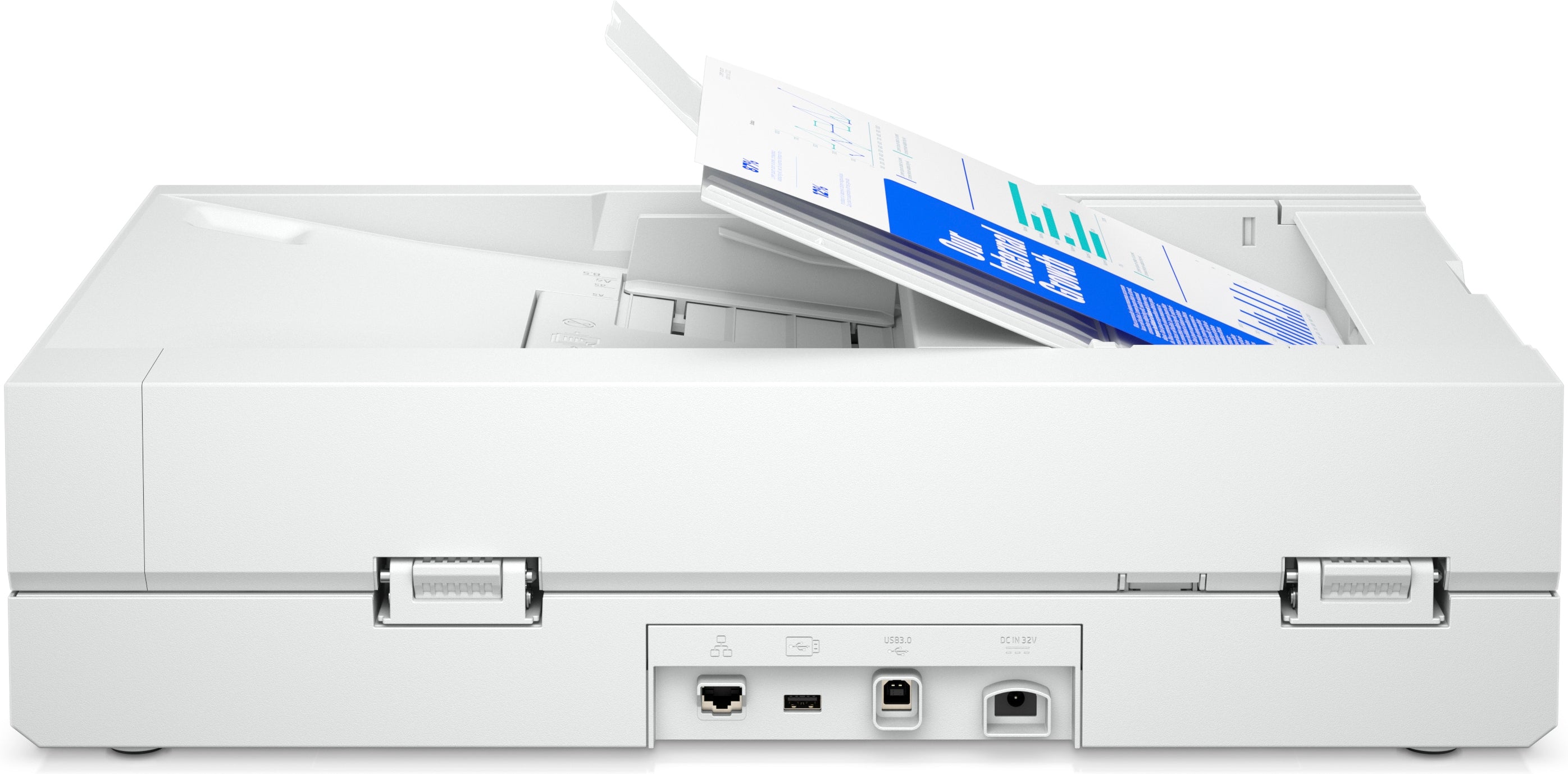 HP Scanjet Pro N4600 fnw1 Numériseur à plat et adf 1200 x 1200 DPI A5 Blanc