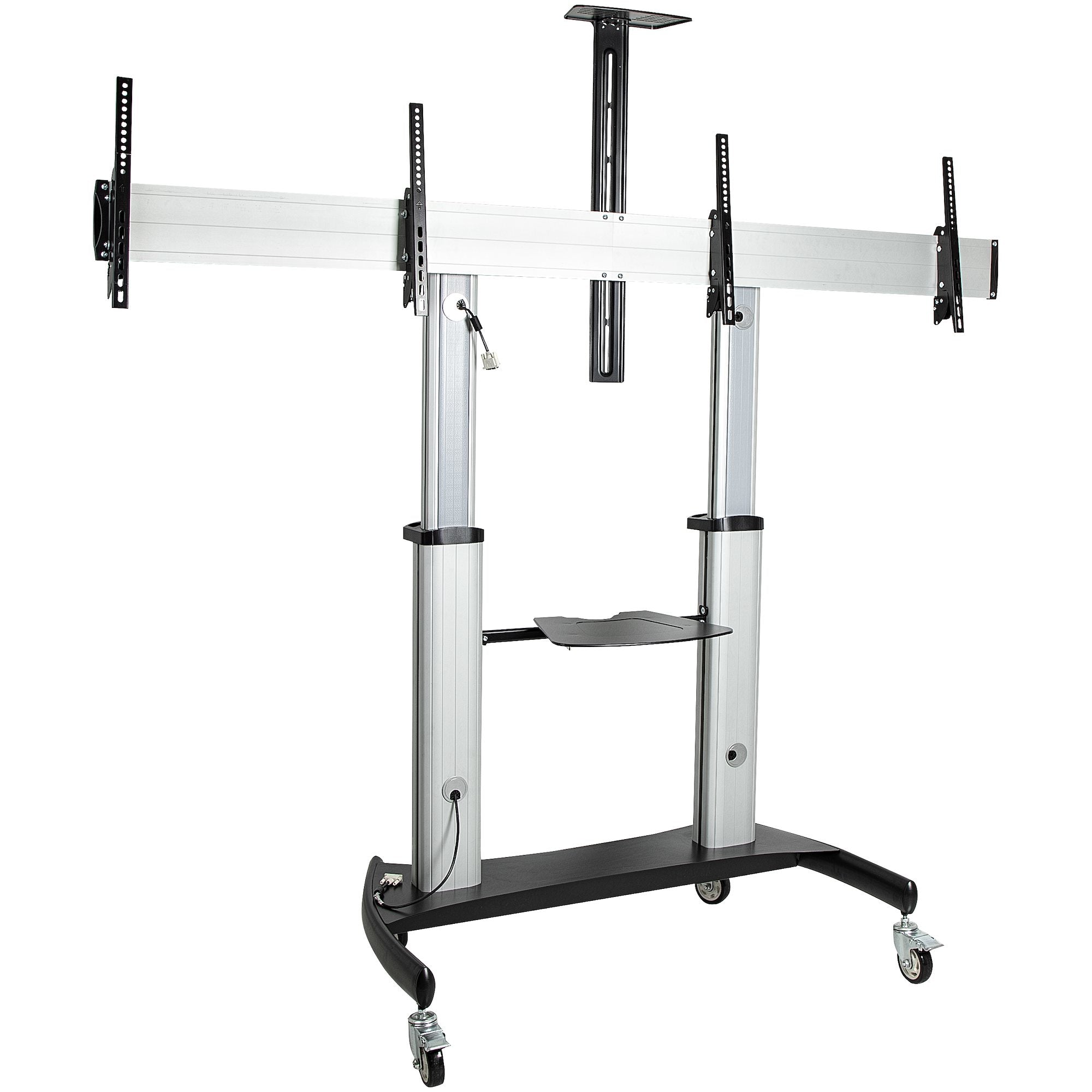 StarTech.com STNDMTVDUO support pour téléviseur 152,4 cm (60") Noir, Argent