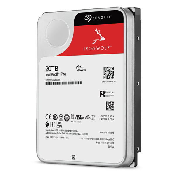 Seagate IronWolf Pro ST20000NT001 disque dur 20 To 7200 tr/min 256 Mo 3.5"