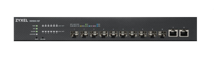 Zyxel XS1930-12F-ZZ0101F commutateur réseau Géré L2/L3 Noir
