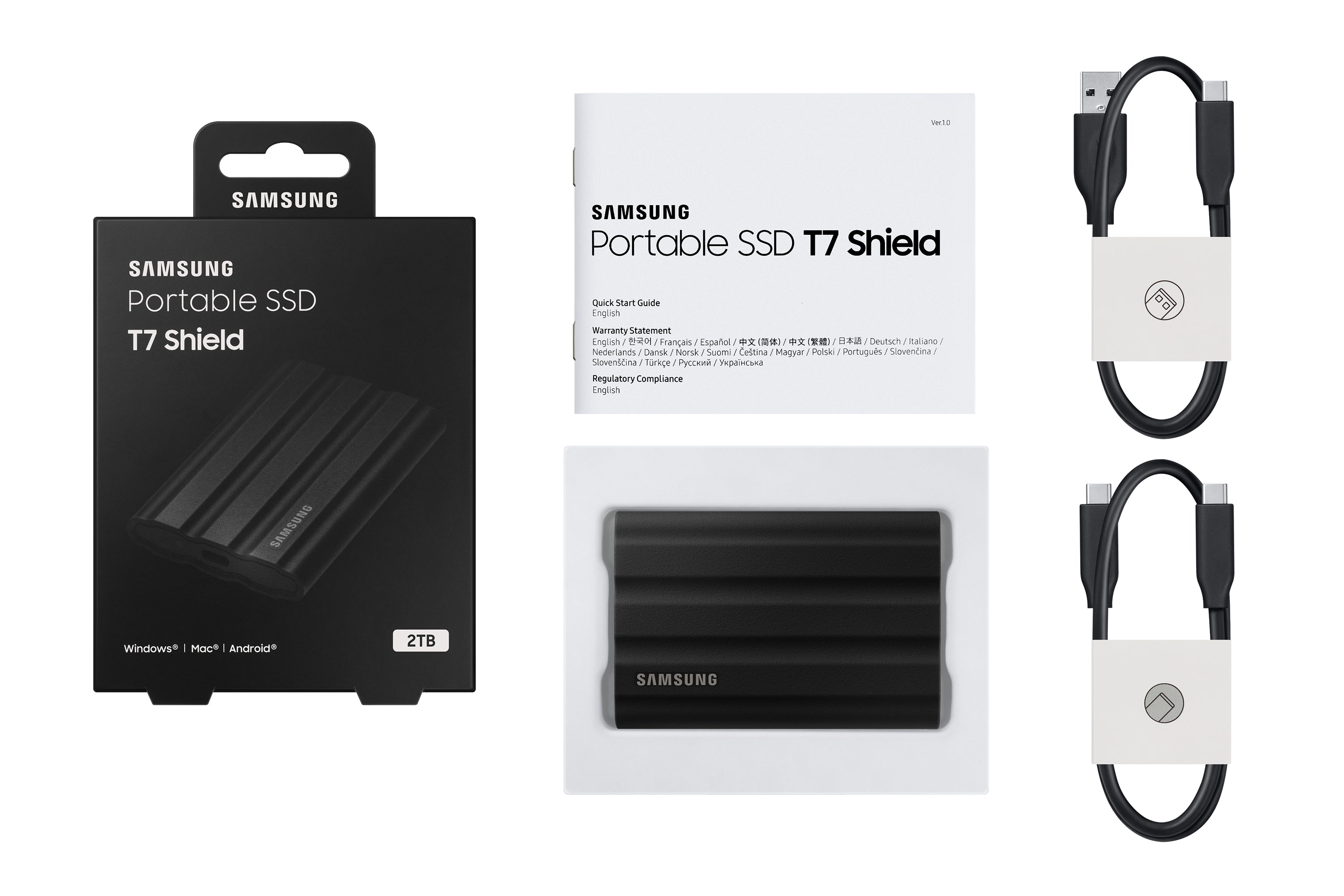 Samsung MU-PE2T0S 2 To USB Type-C 3.2 Gen 2 (3.1 Gen 2) Noir