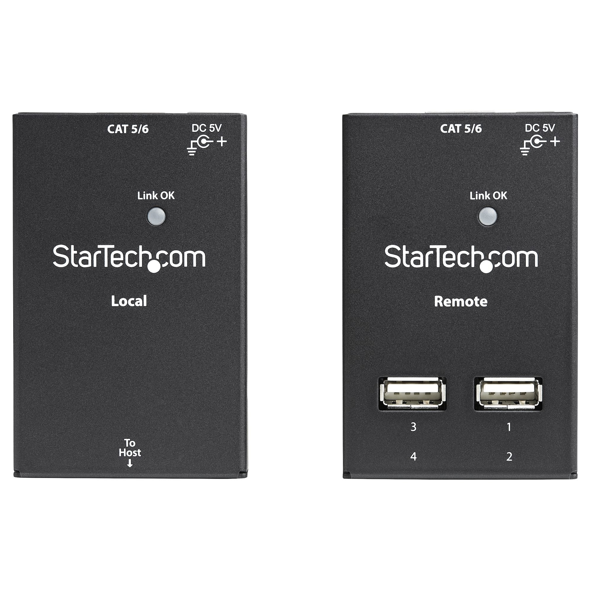 StarTech.com Prolongateur USB 2.0 4 Ports - Extendeur USB sur Cat5/Cat6 Jusqu'à 40m - Prolongateur Compact USB 2.0 sur Ethernet