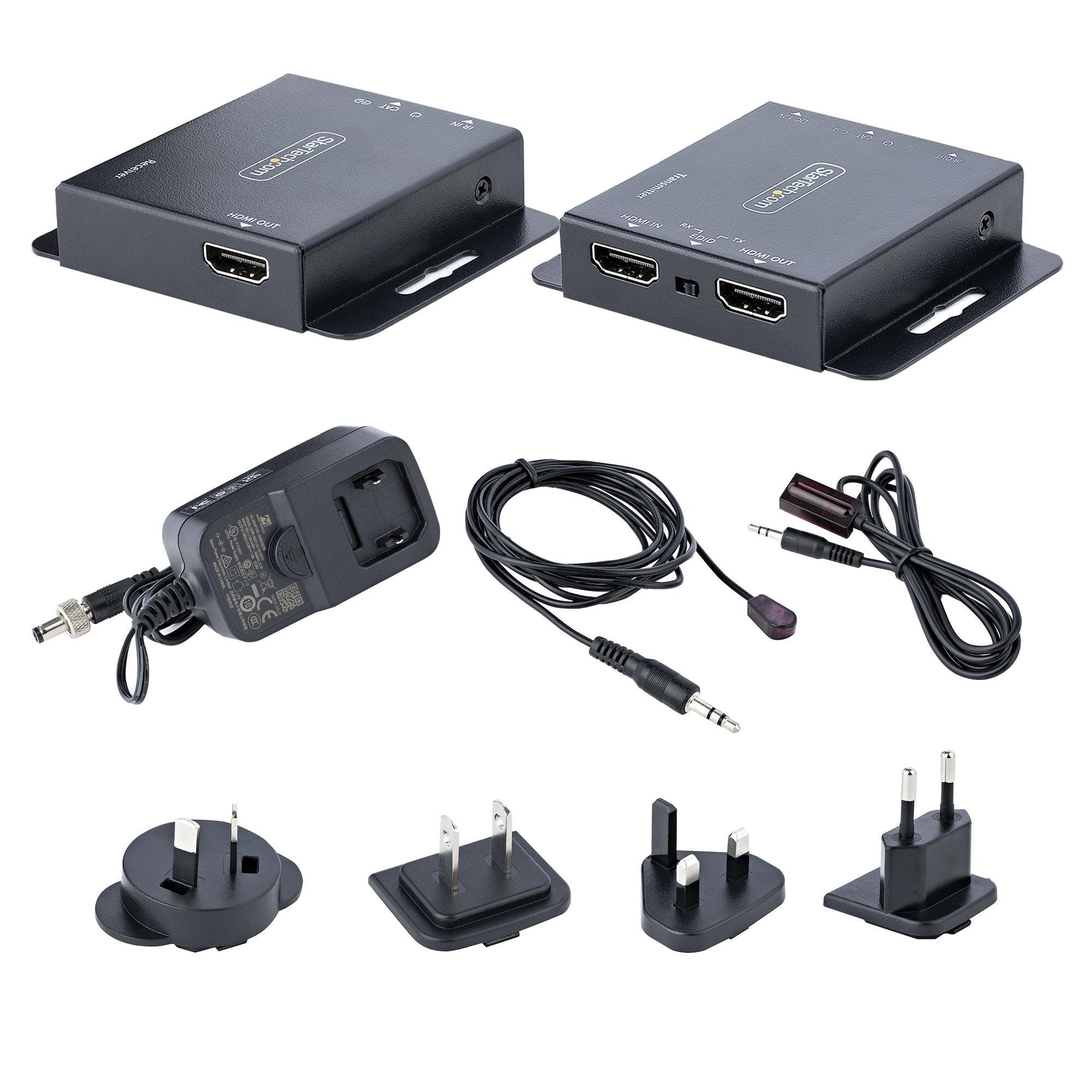 StarTech.com Rallonge HDMI Cat6/Cat5 - Extendeur HDMI/Vidéo 4K30Hz/39m ou 1080p/70m - Prolongateur HDMI sur Ethernet/RJ45 - Extender HDMI avec Kit Émetteur Récepteur - Extension IR - Vidéo Locale