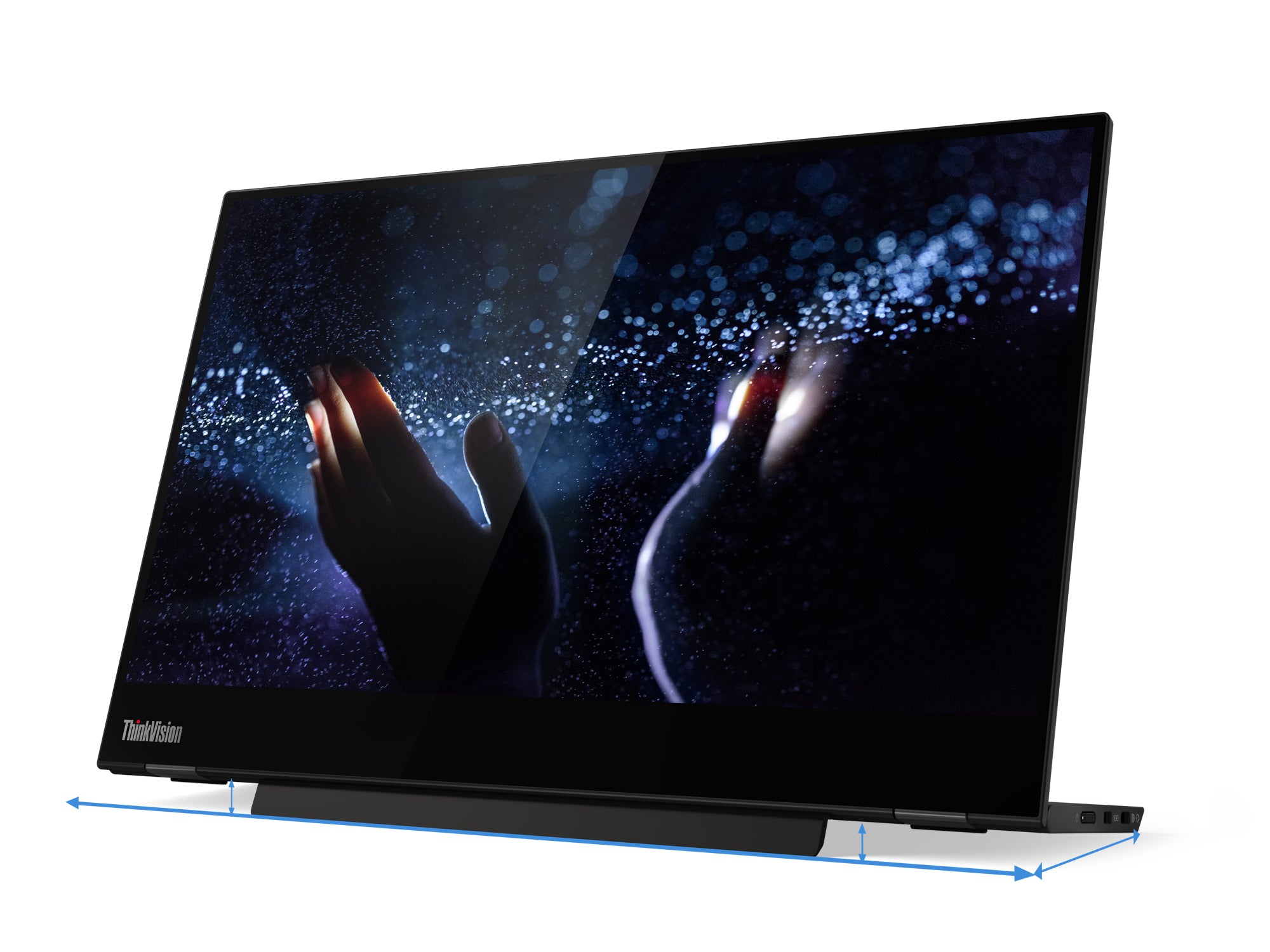 Lenovo ThinkVision M14t LED display 35,6 cm (14") 1920 x 1080 pixels Full HD Écran tactile Noir
