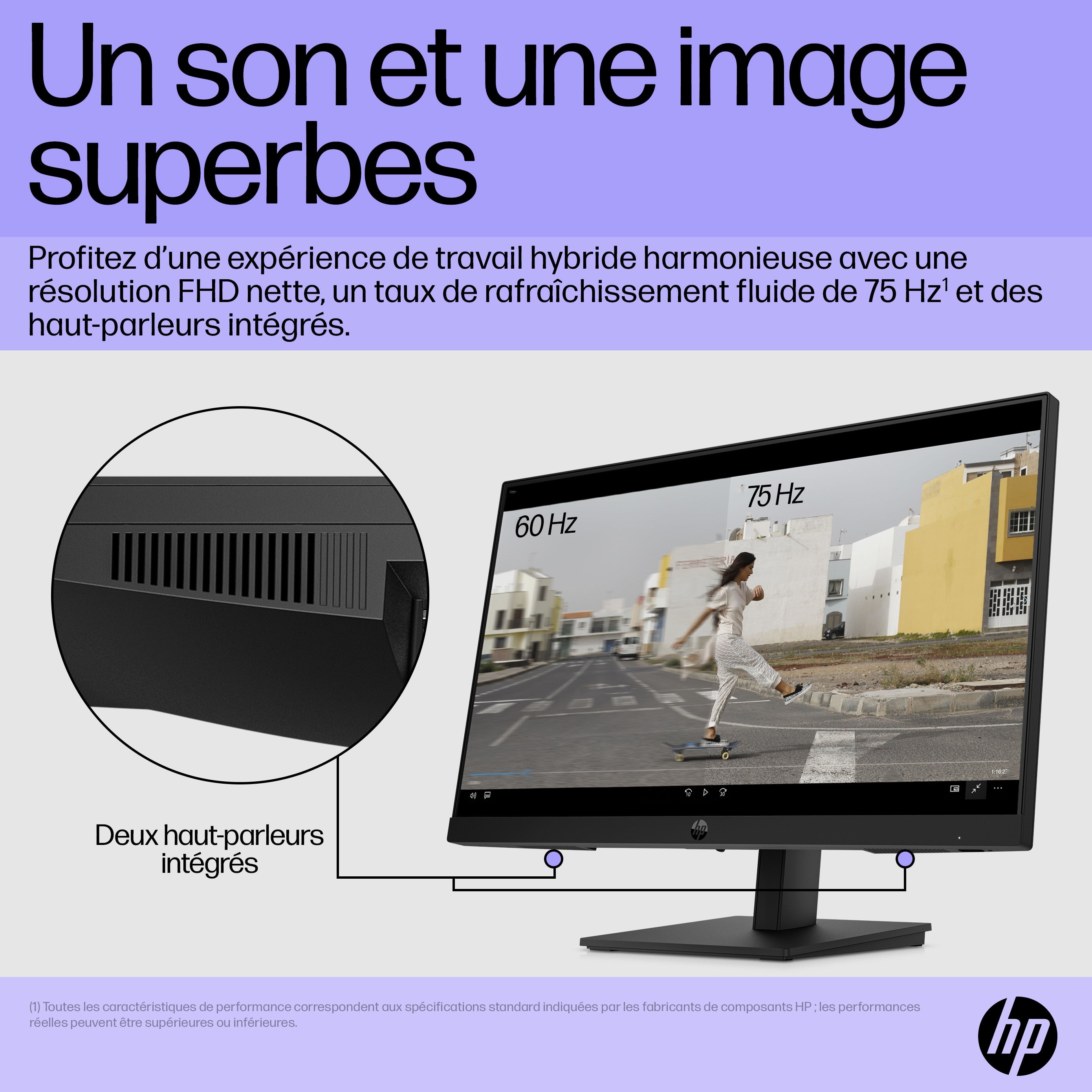 HP P22h G5 écran plat de PC 54,6 cm (21.5") 1920 x 1080 pixels Full HD Noir